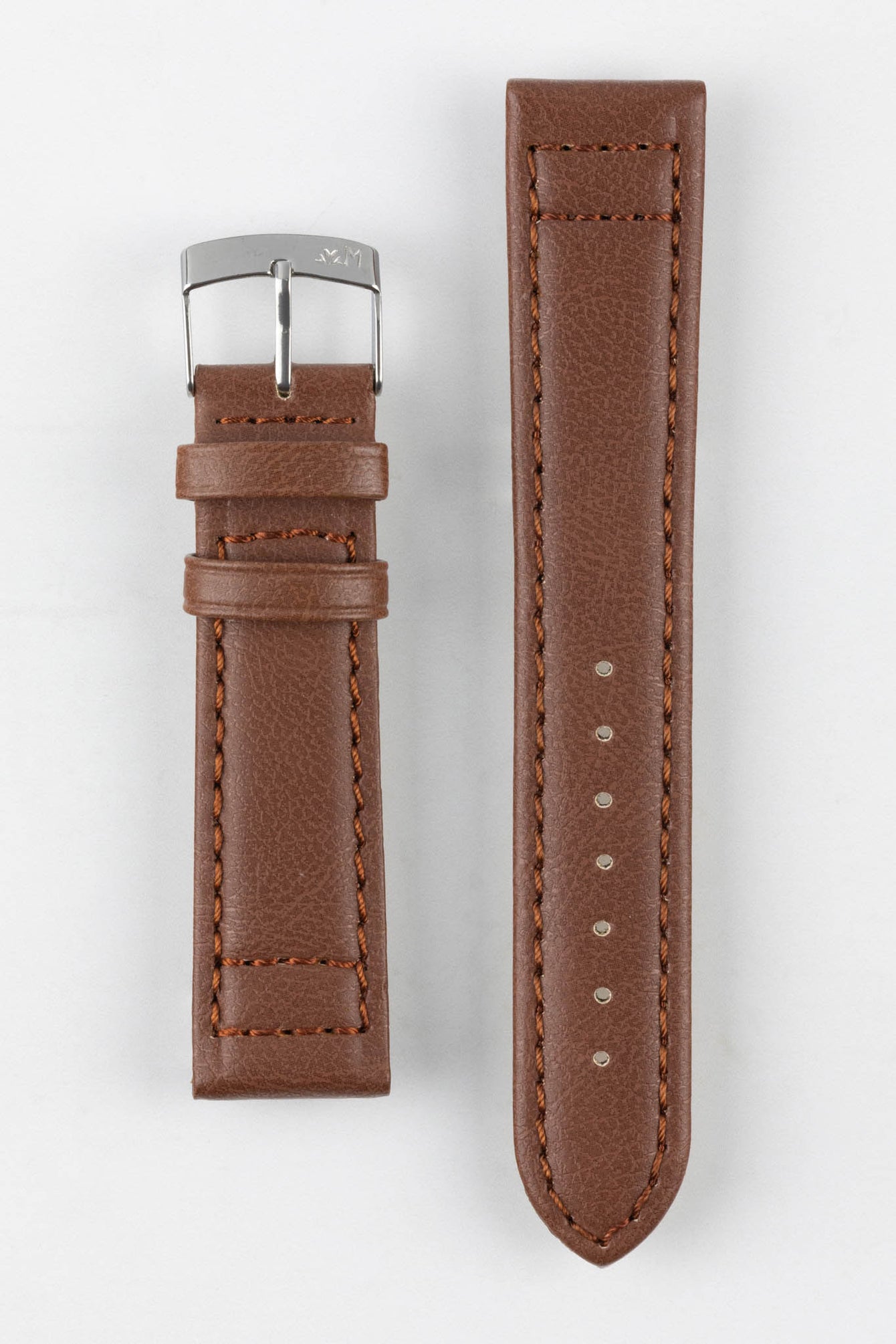 Morellato GINEPRO Buffalo-Grain Vegan Leather Watch Strap in GOLD BROWN