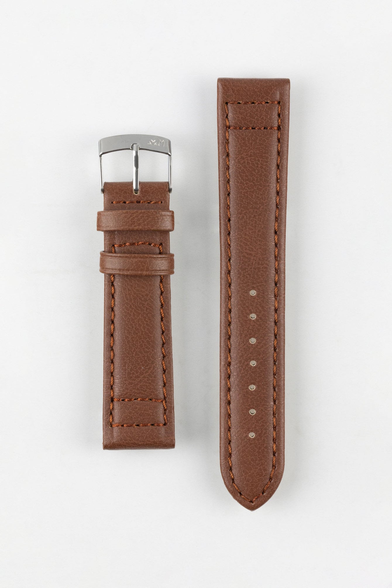 Morellato GINEPRO Buffalo-Grain Vegan Leather Watch Strap in GOLD BROWN