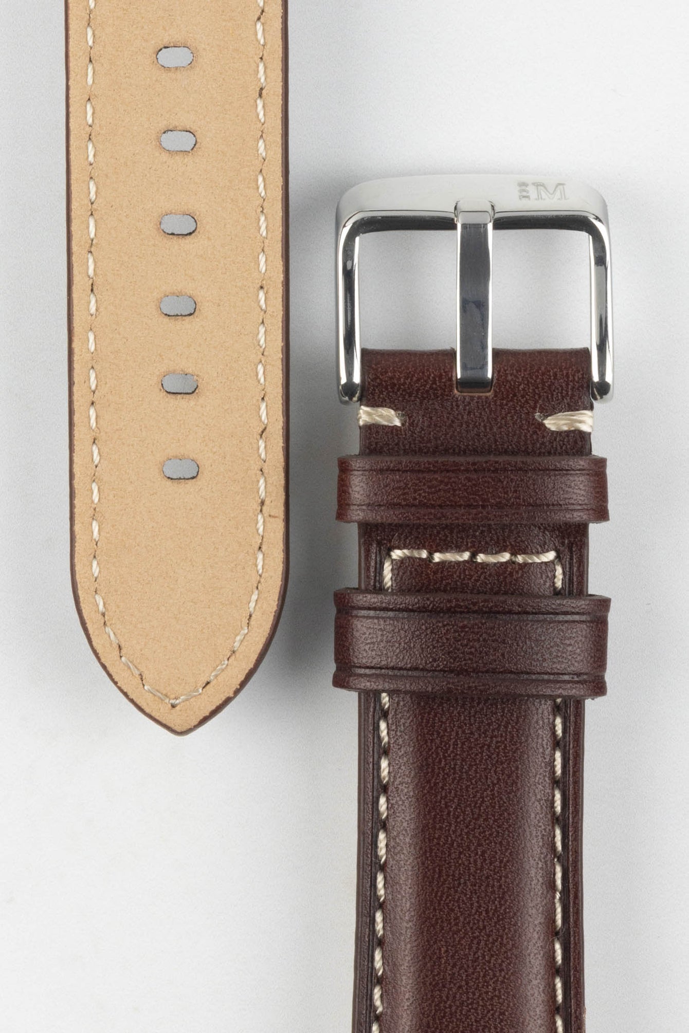 Morellato GIORGIONE Smooth Calfskin Leather Watch Strap in BROWN