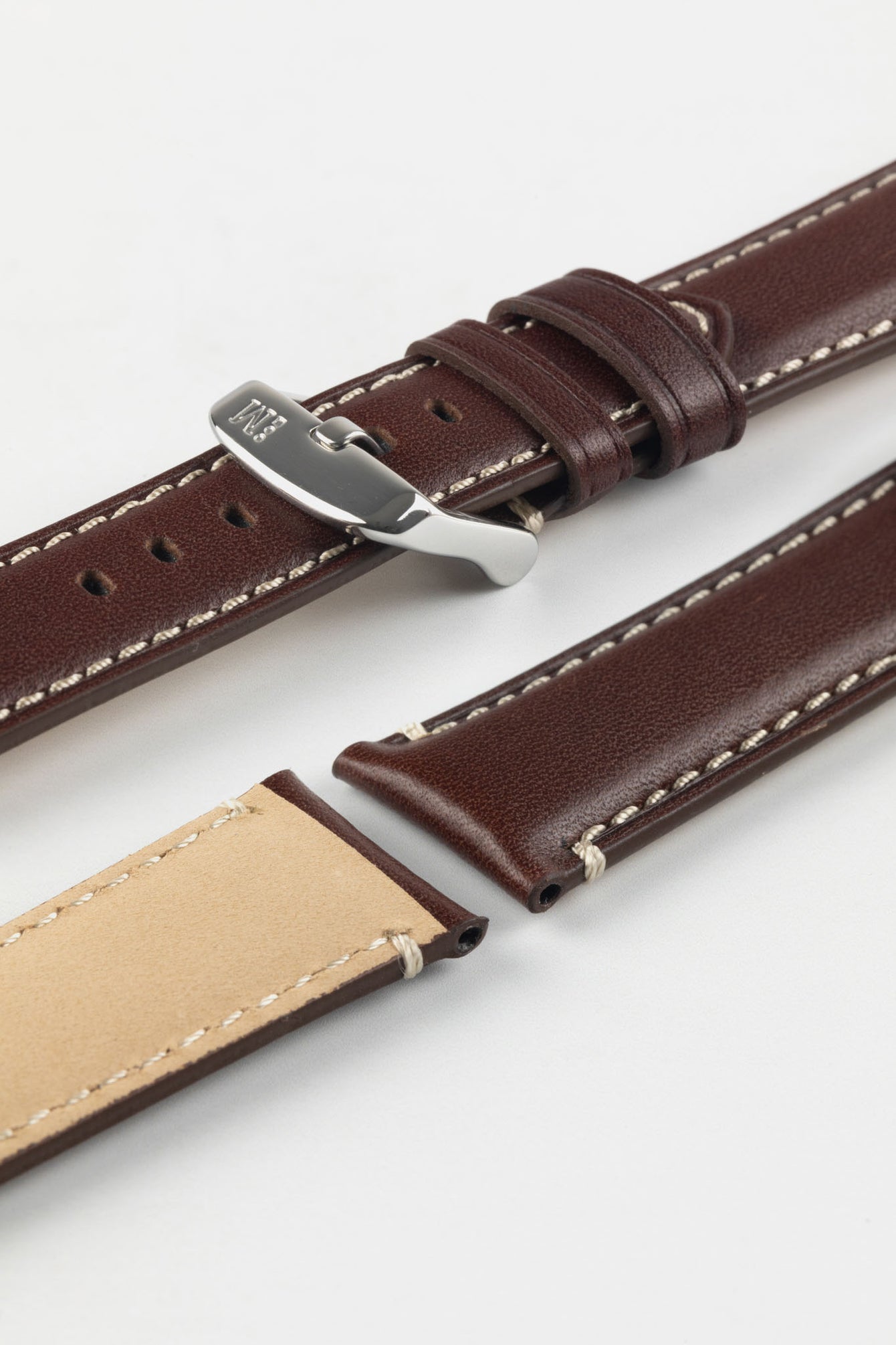 Morellato GIORGIONE Smooth Calfskin Leather Watch Strap in BROWN