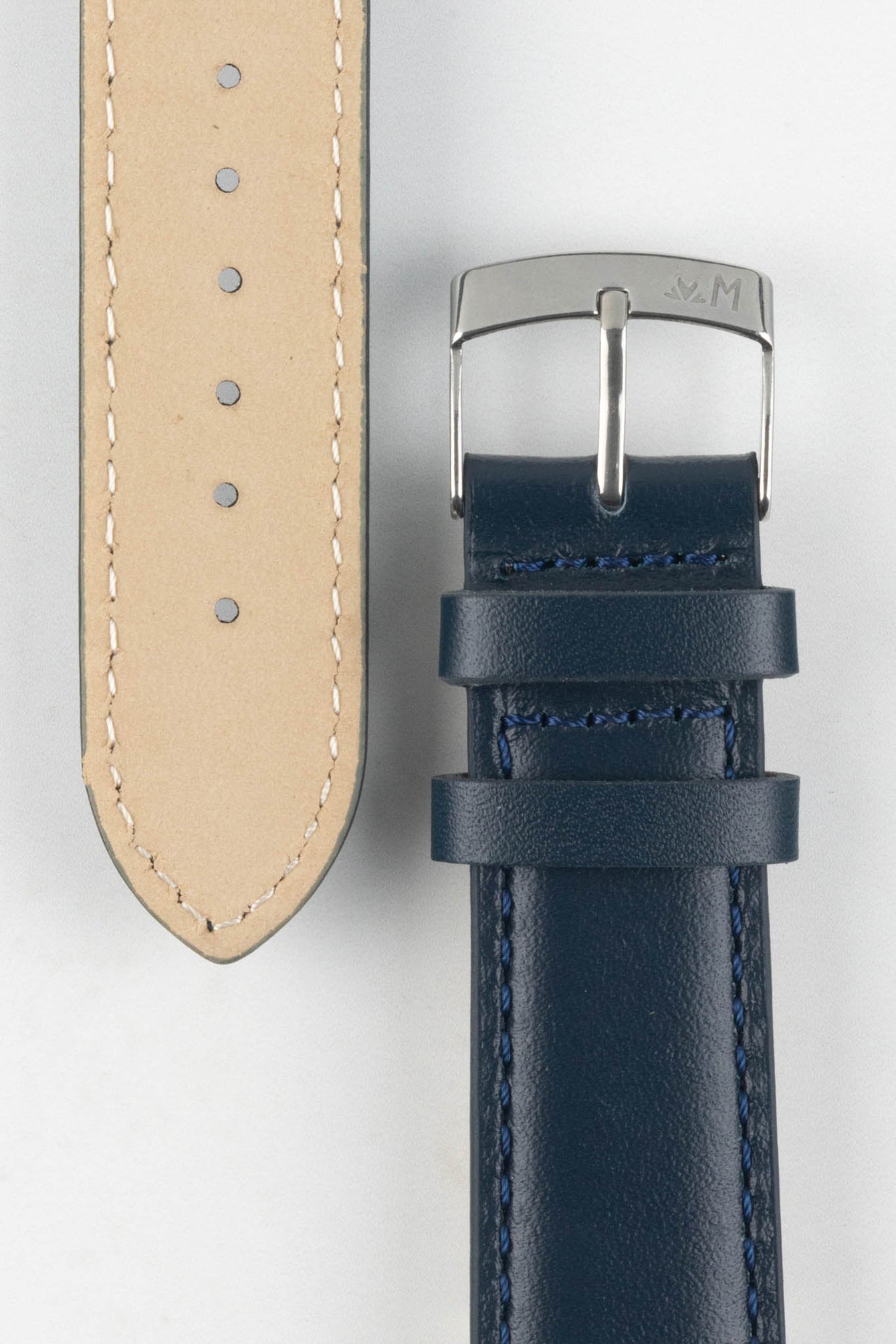 Morellato GRAFIC Calfskin Leather Performance Watch Strap in BLUE