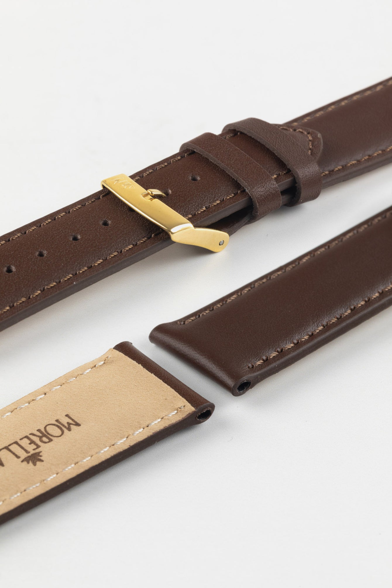 Morellato GRAFIC Calfskin Leather Performance Watch Strap in BROWN