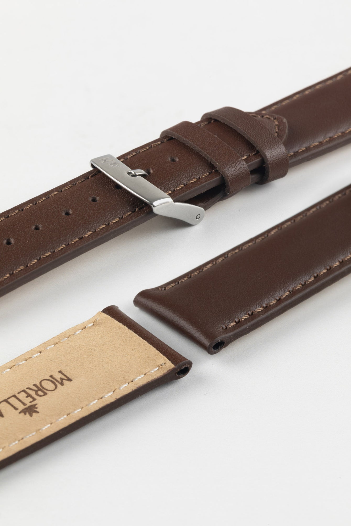 Morellato GRAFIC Calfskin Leather Performance Watch Strap in BROWN