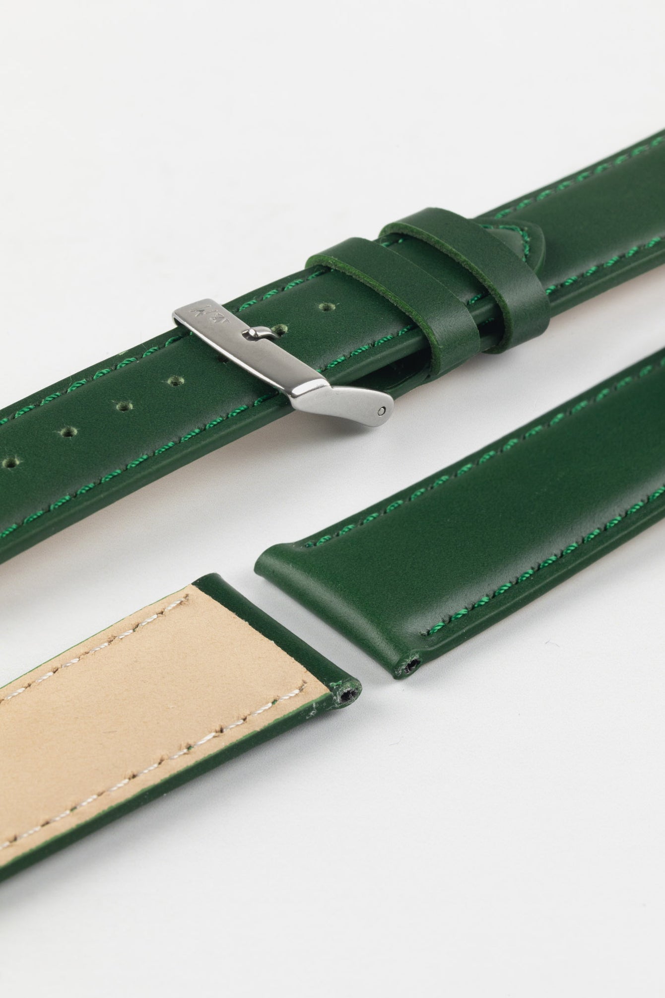 Morellato GRAFIC Calfskin Leather Performance Watch Strap in GREEN