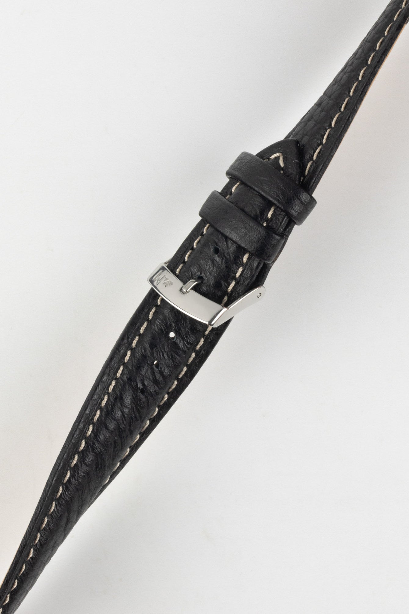 Morellato KUGA Padded Calfskin Leather Watch Strap in BLACK