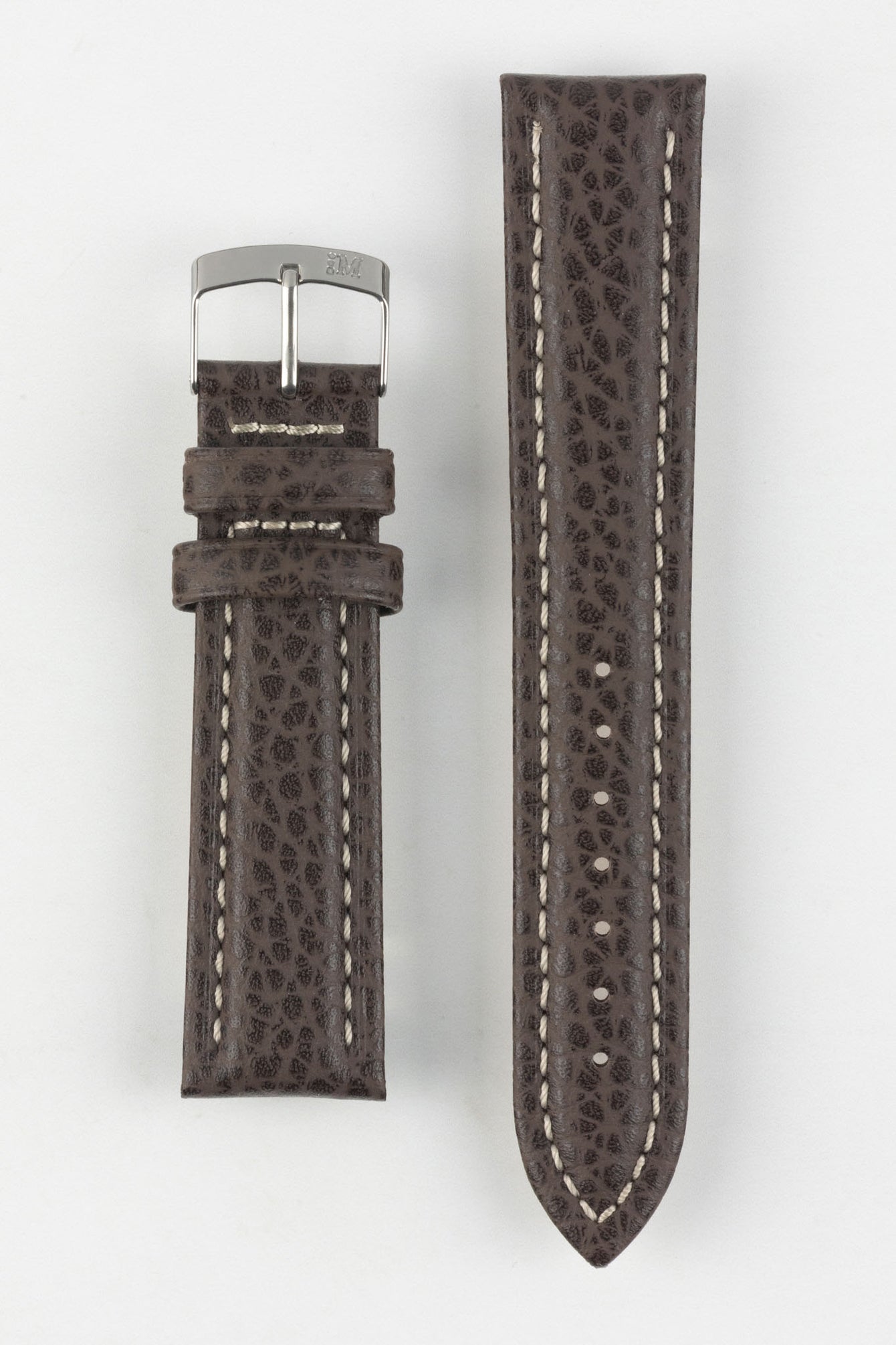 Morellato KUGA Padded Calfskin Leather Watch Strap in DARK BROWN