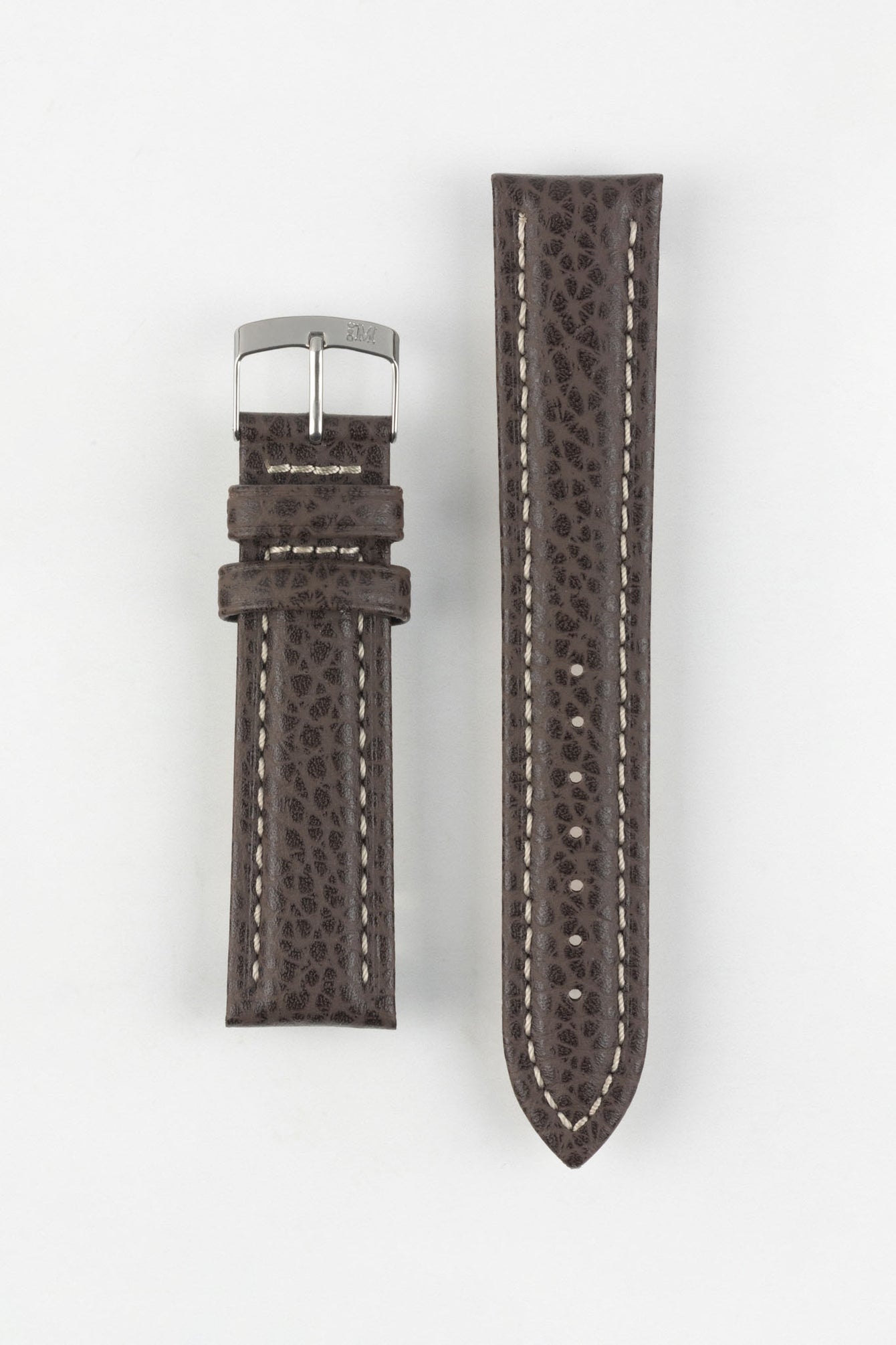 Morellato KUGA Padded Calfskin Leather Watch Strap in DARK BROWN