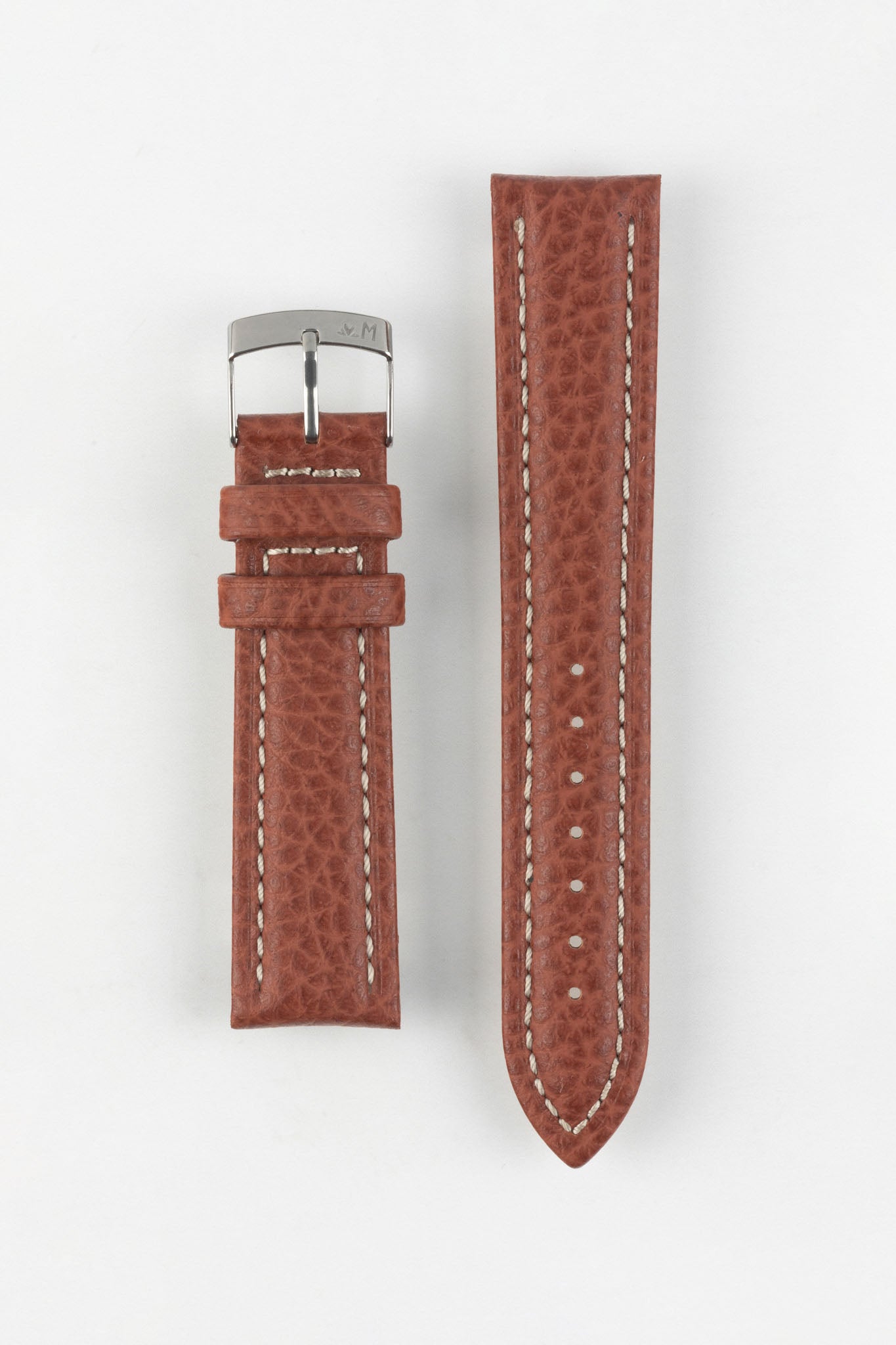 Morellato KUGA Padded Calfskin Leather Watch Strap in GOLD BROWN