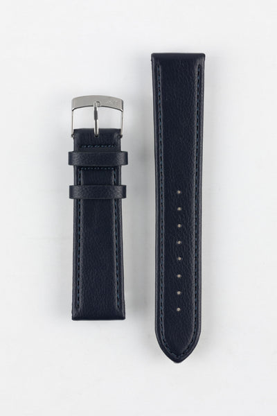 Morellato LAURO Goatskin-Grain Vegan Leather Watch Strap in BLUE