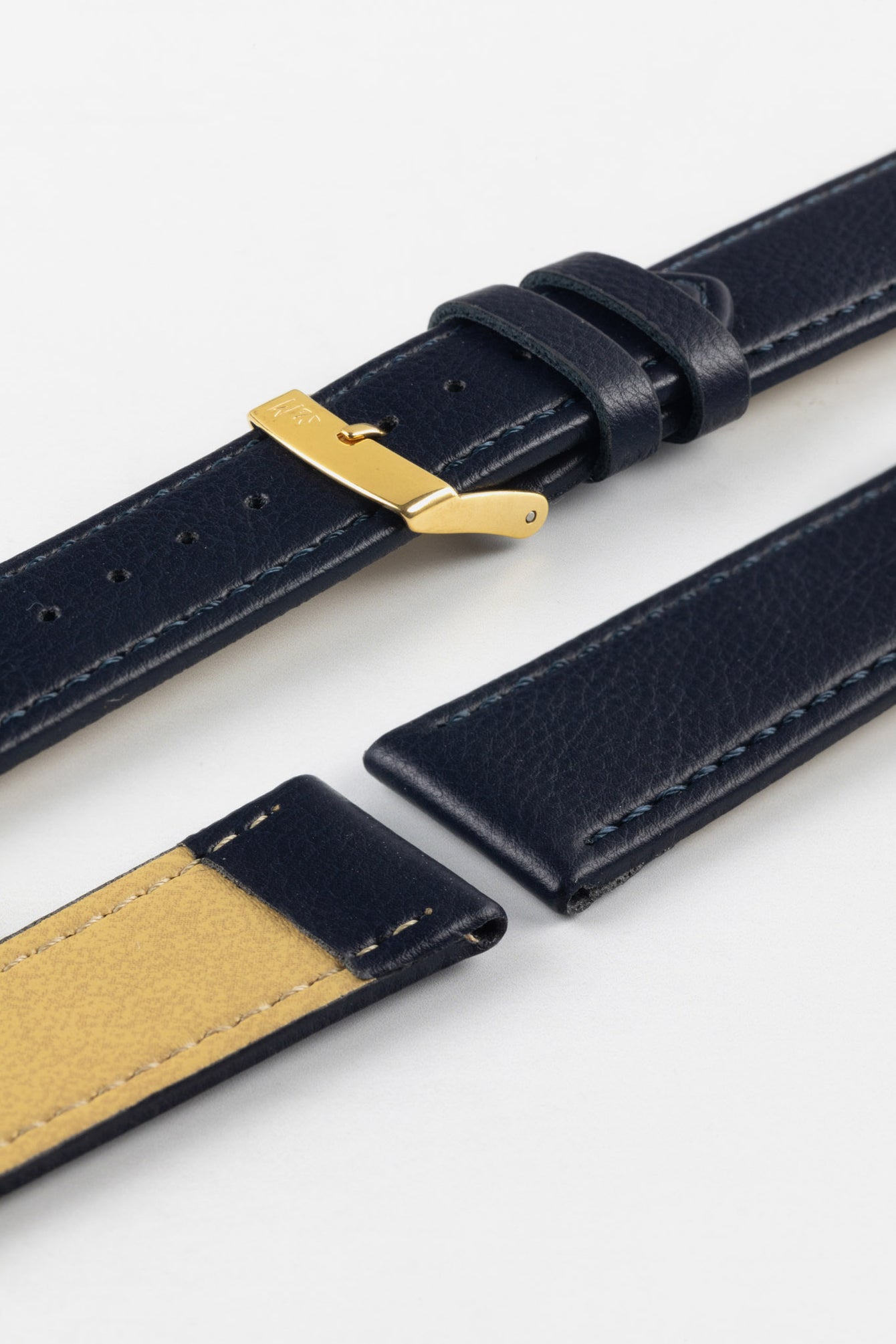 Morellato LAURO Goatskin-Grain Vegan Leather Watch Strap in BLUE