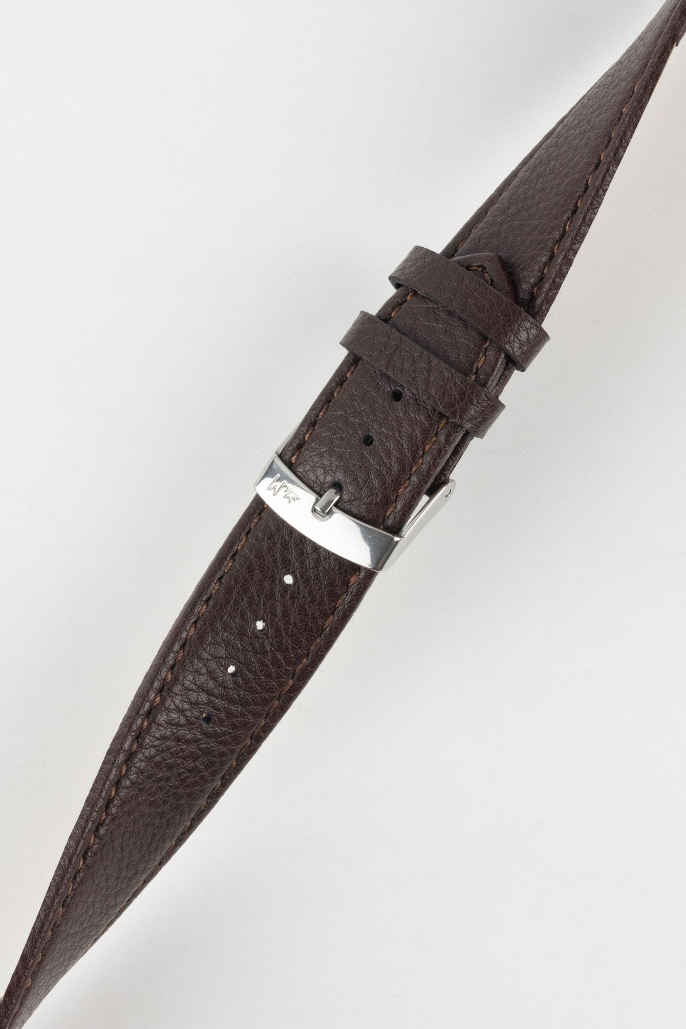 Morellato LAURO Goatskin-Grain Vegan Leather Watch Strap in BROWN