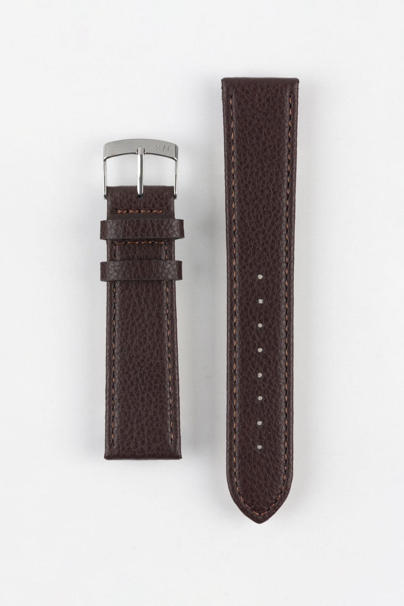 Morellato LAURO Goatskin-Grain Vegan Leather Watch Strap in BROWN