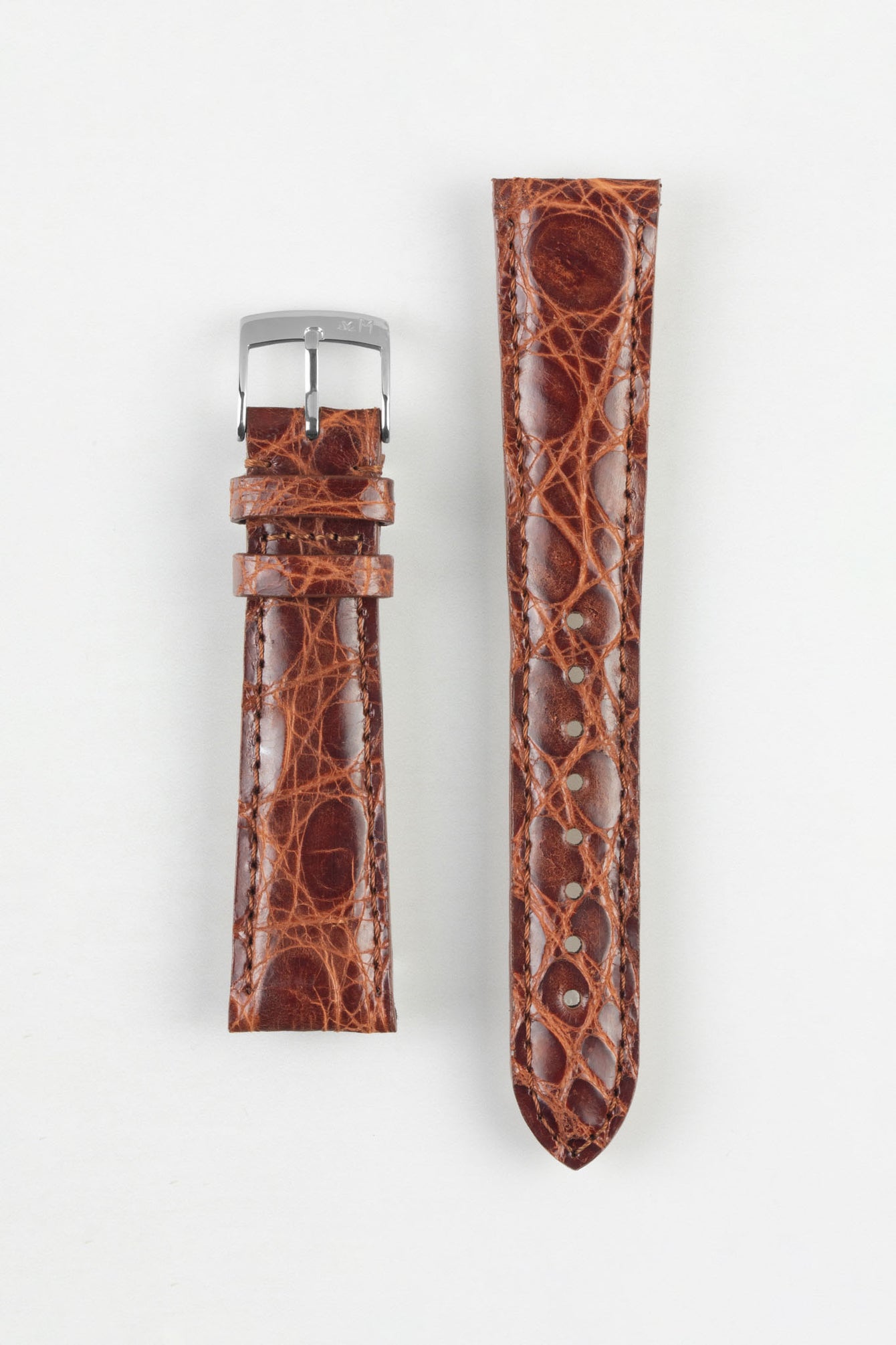 Morellato MOMBASA Genuine Crocodile Watch Strap in GOLD BROWN