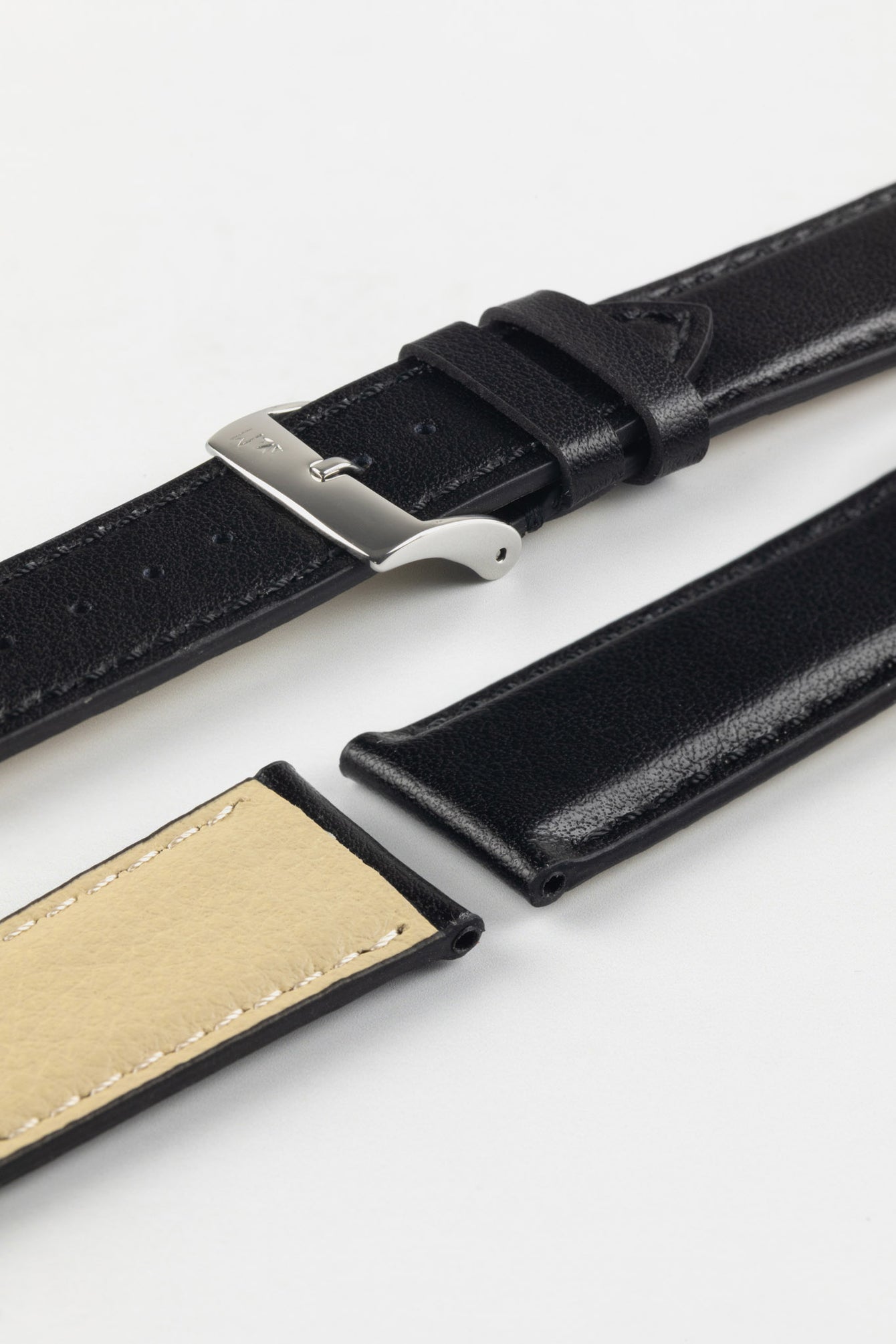 Morellato NAXOS Recycled Leather-Fibre Watch Strap in BLACK