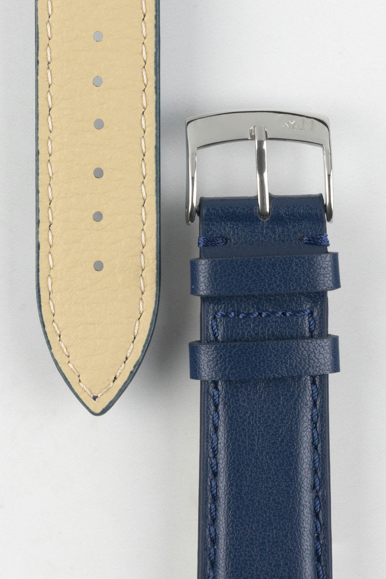 Morellato NAXOS Recycled Leather-Fibre Watch Strap in BLUE