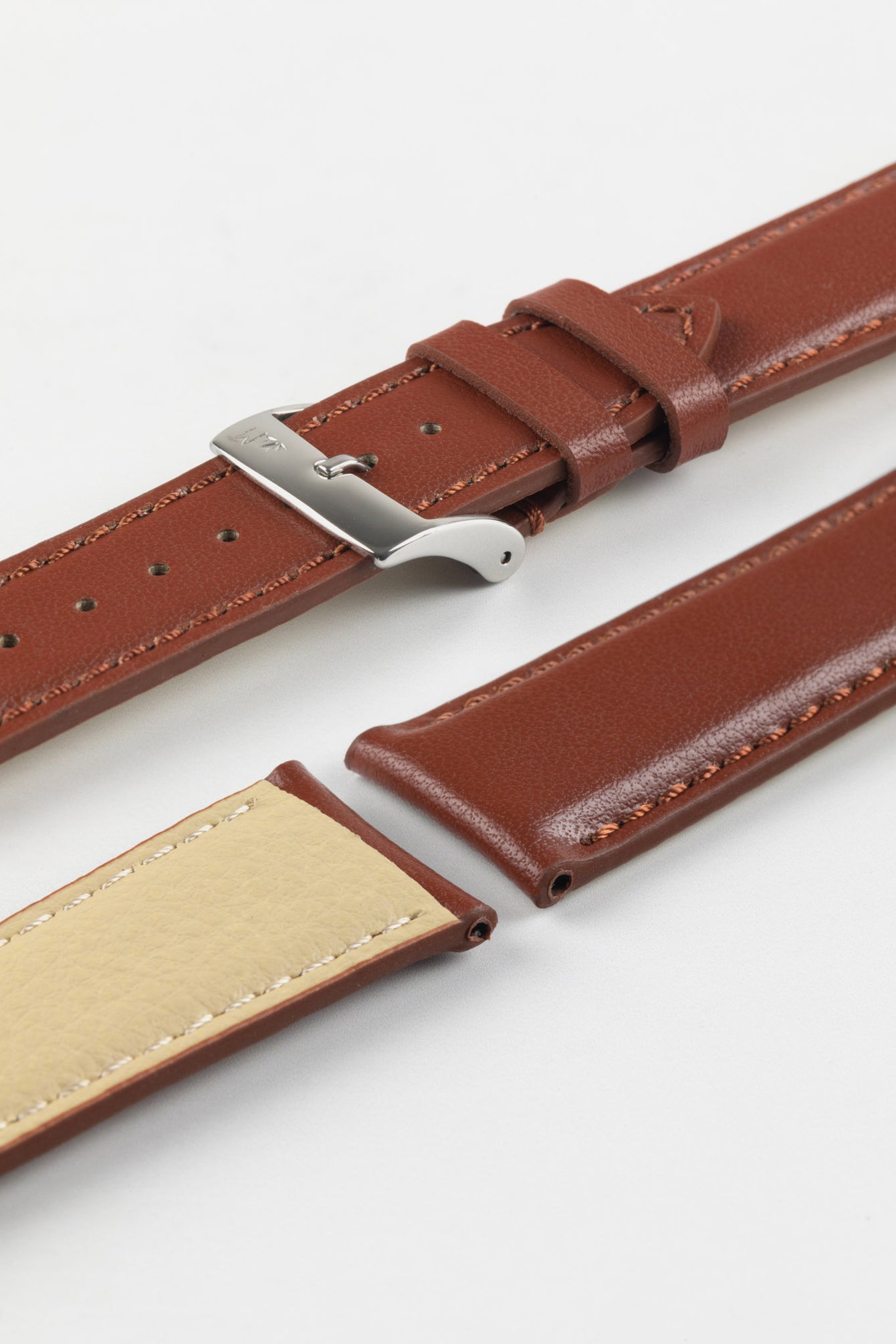 Morellato NAXOS Recycled Leather-Fibre Watch Strap in GOLD BROWN