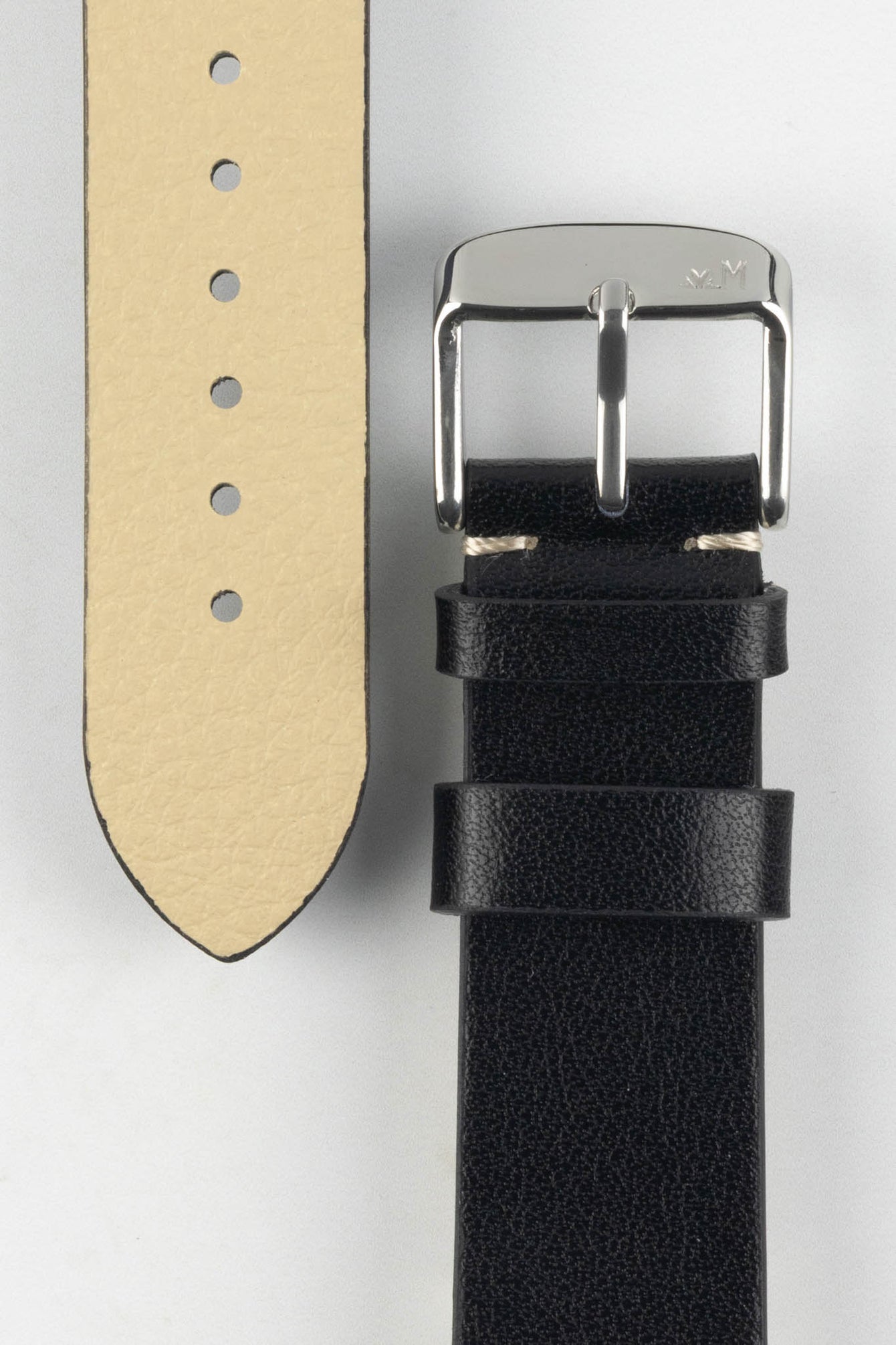 Morellato PAROS Recycled Leather-Fibre Watch Strap in BLACK