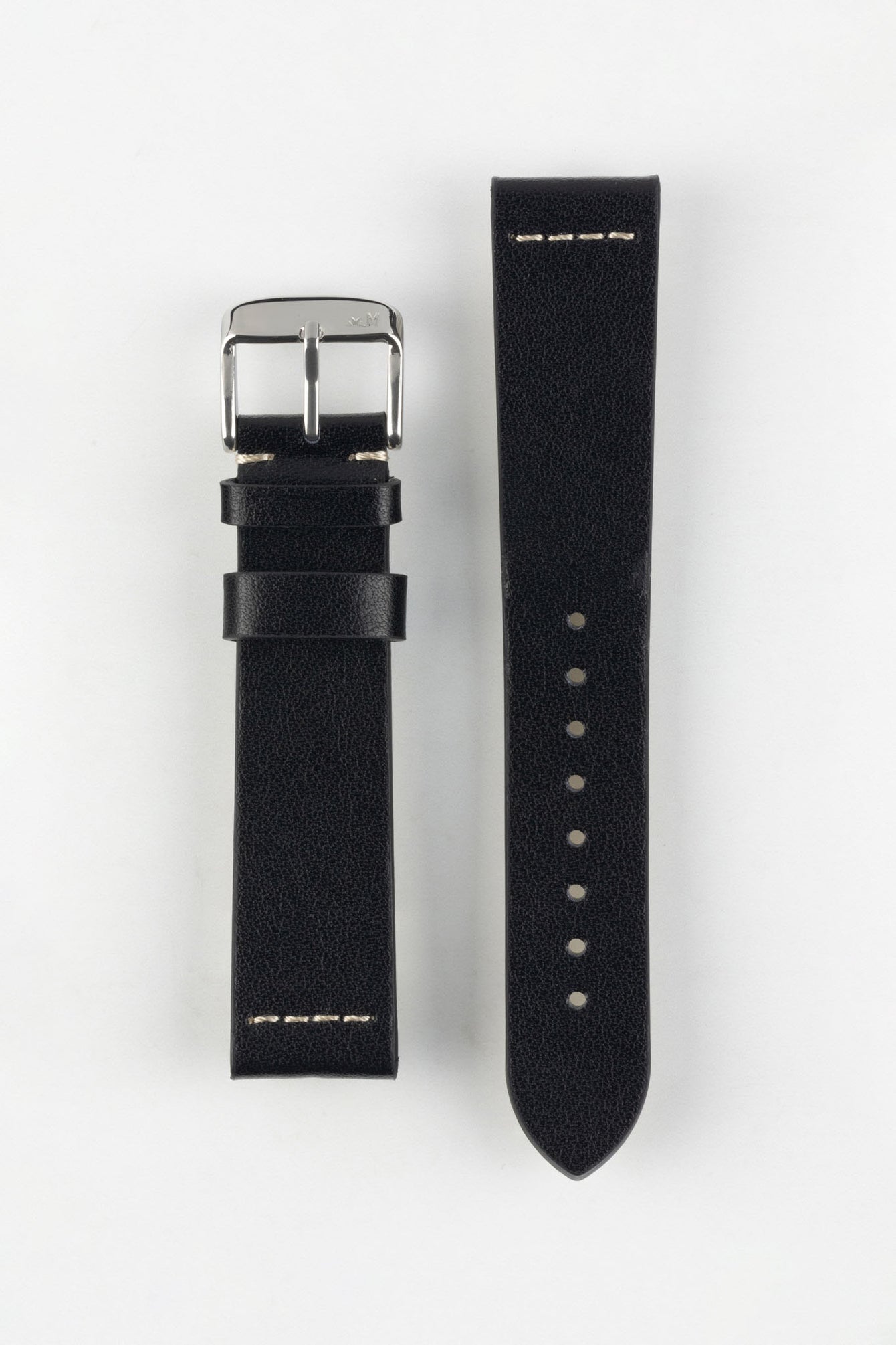 Morellato PAROS Recycled Leather-Fibre Watch Strap in BLACK