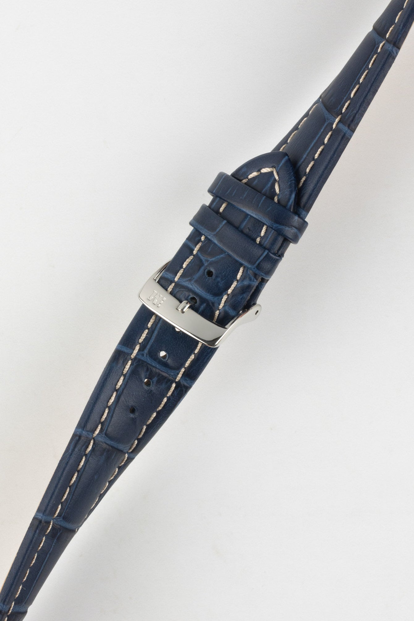 Morellato PLUS Alligator-Embossed Calfskin Leather Watch Strap in BLUE