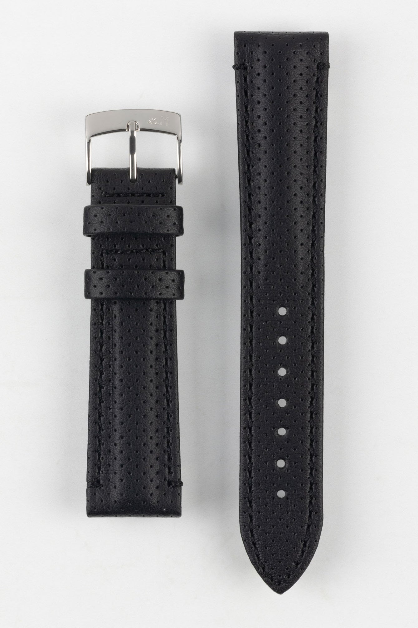 Morellato RACE Motorsport Microfibre Watch Strap in BLACK with BLACK Stitch