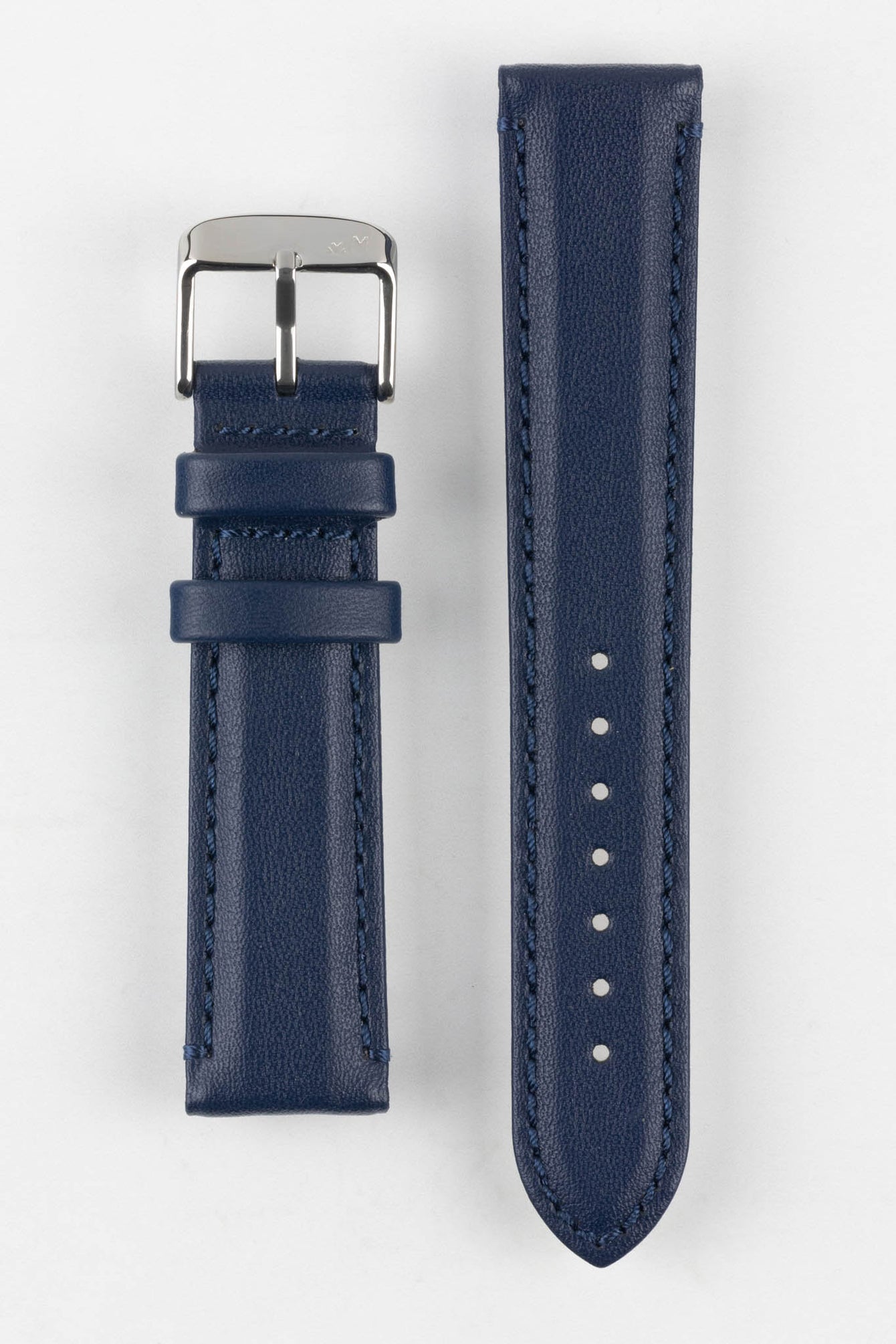 Morellato ROWING Water-Resistant Calfskin Leather Watch Strap in BLUE