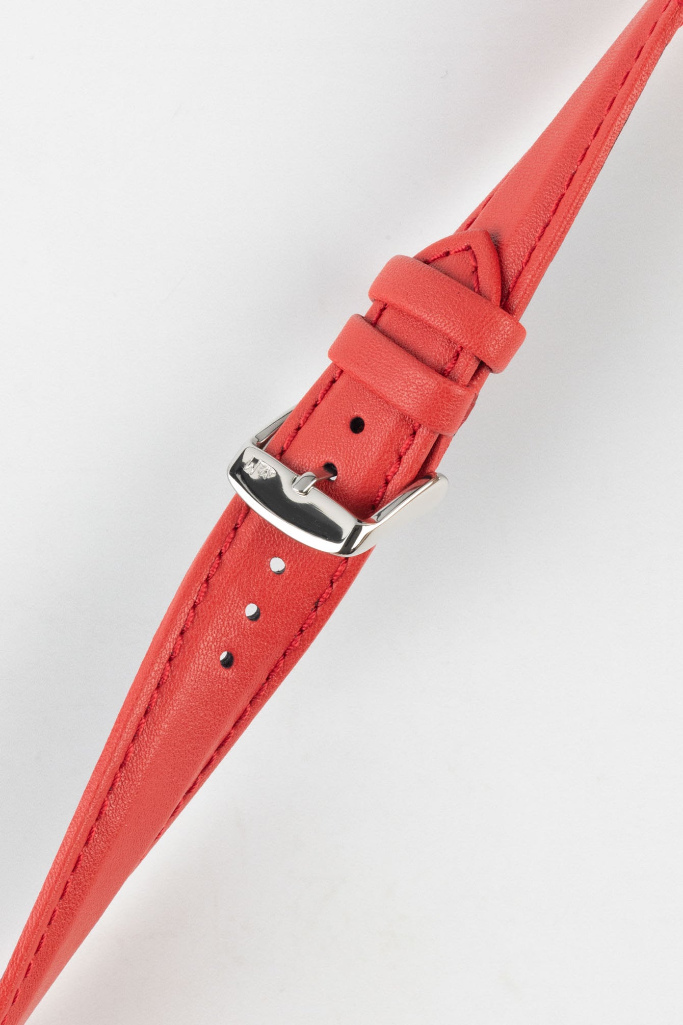 Morellato ROWING Water-Resistant Calfskin Leather Watch Strap in RED