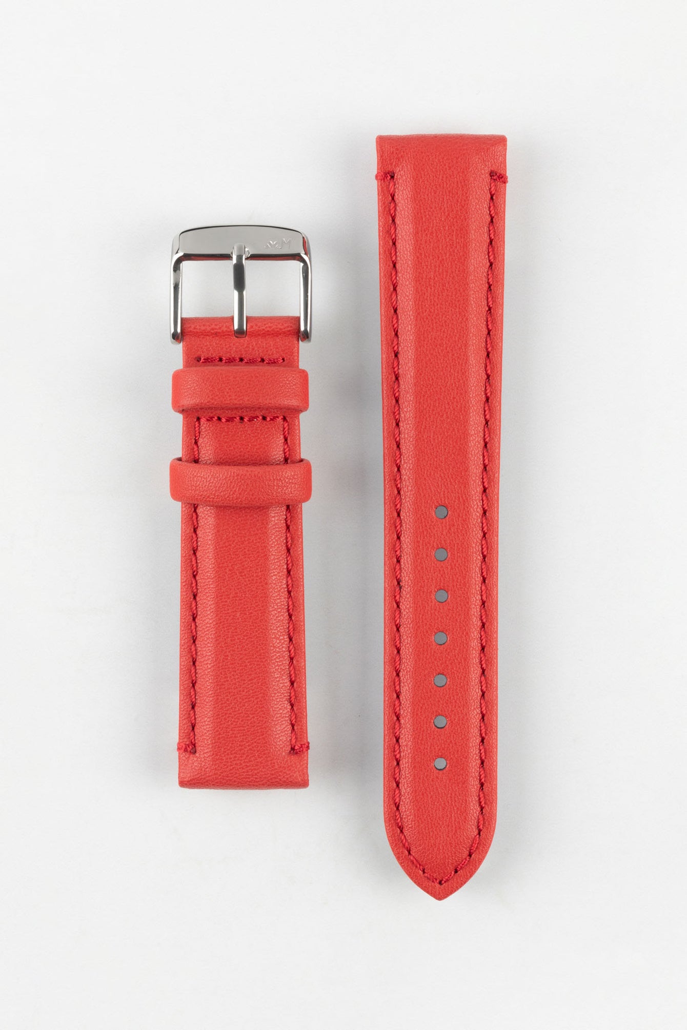 Morellato ROWING Water-Resistant Calfskin Leather Watch Strap in RED