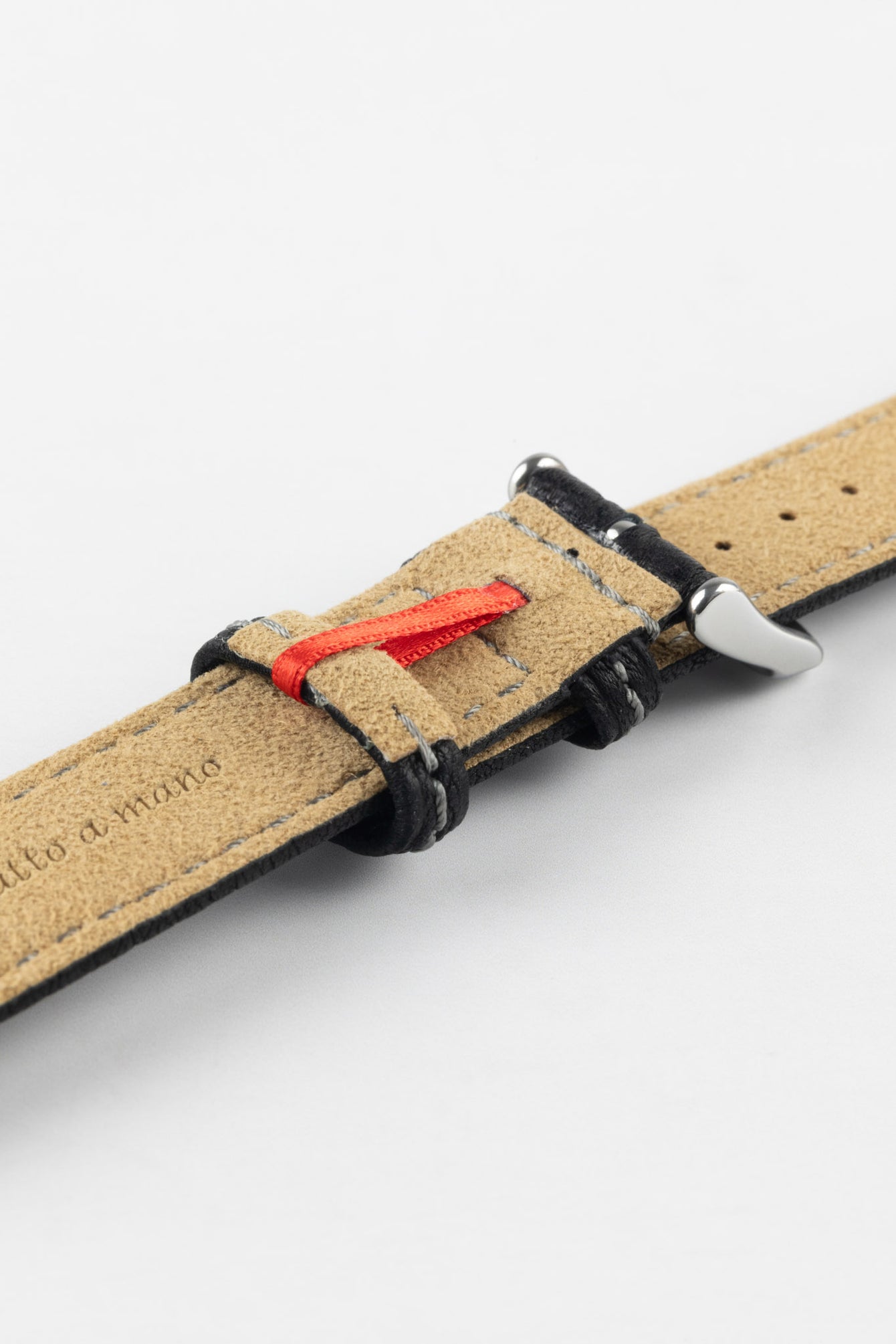 Morellato TINTORETTO Genuine Deerskin Leather Watch Strap in BLACK