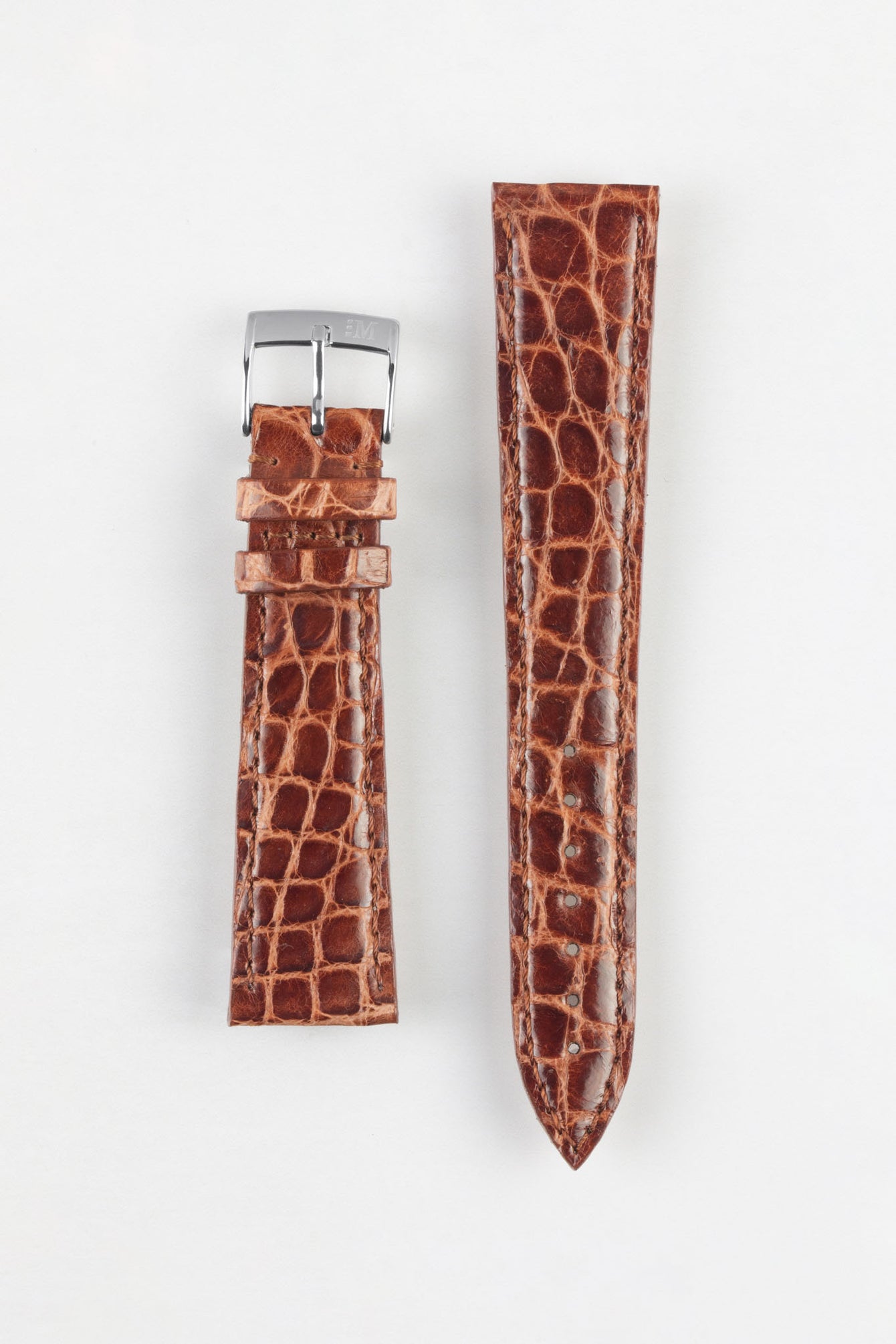 Morellato TRACY Genuine Crocodile Watch Strap in GOLD BROWN