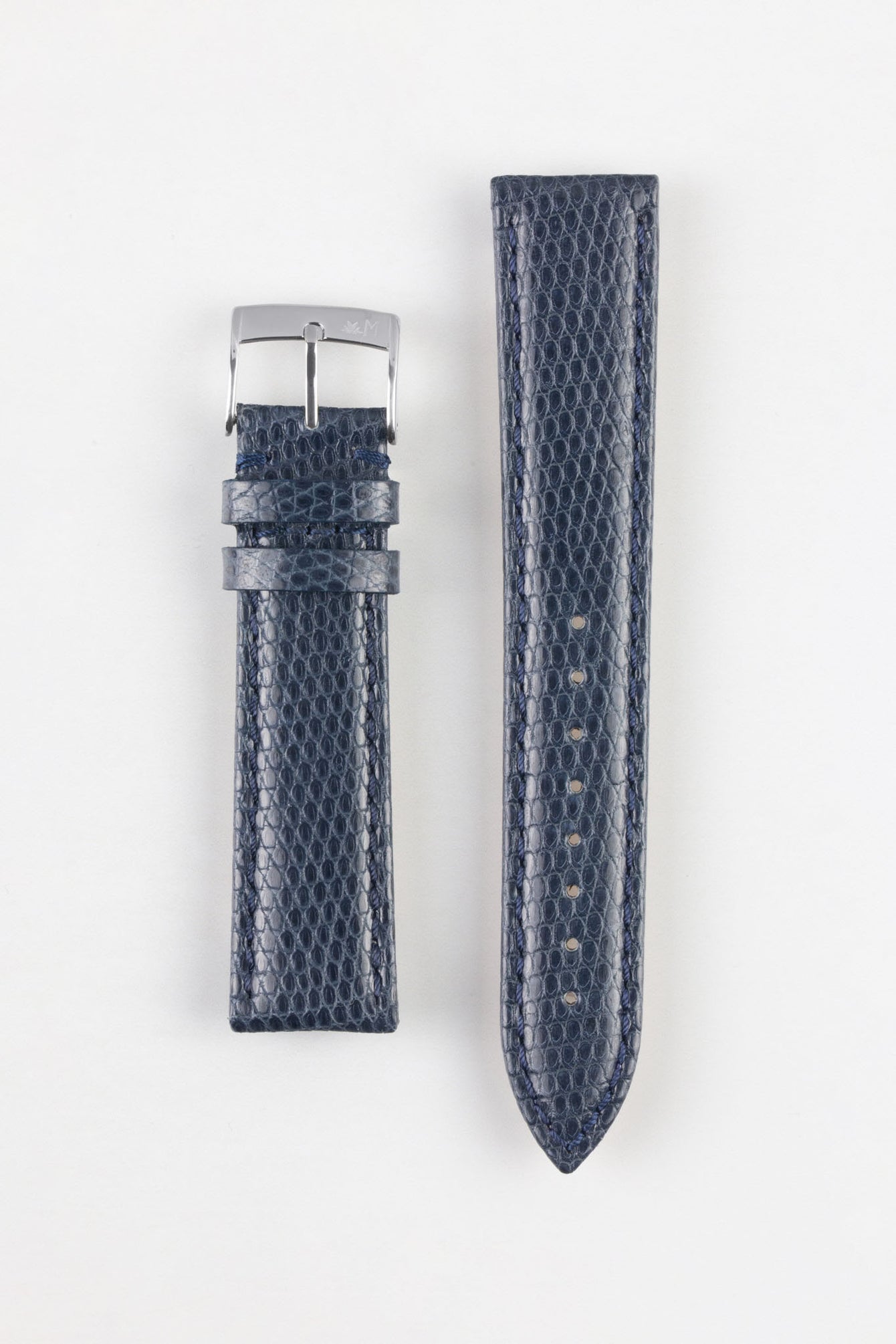 Morellato VIOLINO Genuine Lizard Skin Watch Strap in DARK BLUE