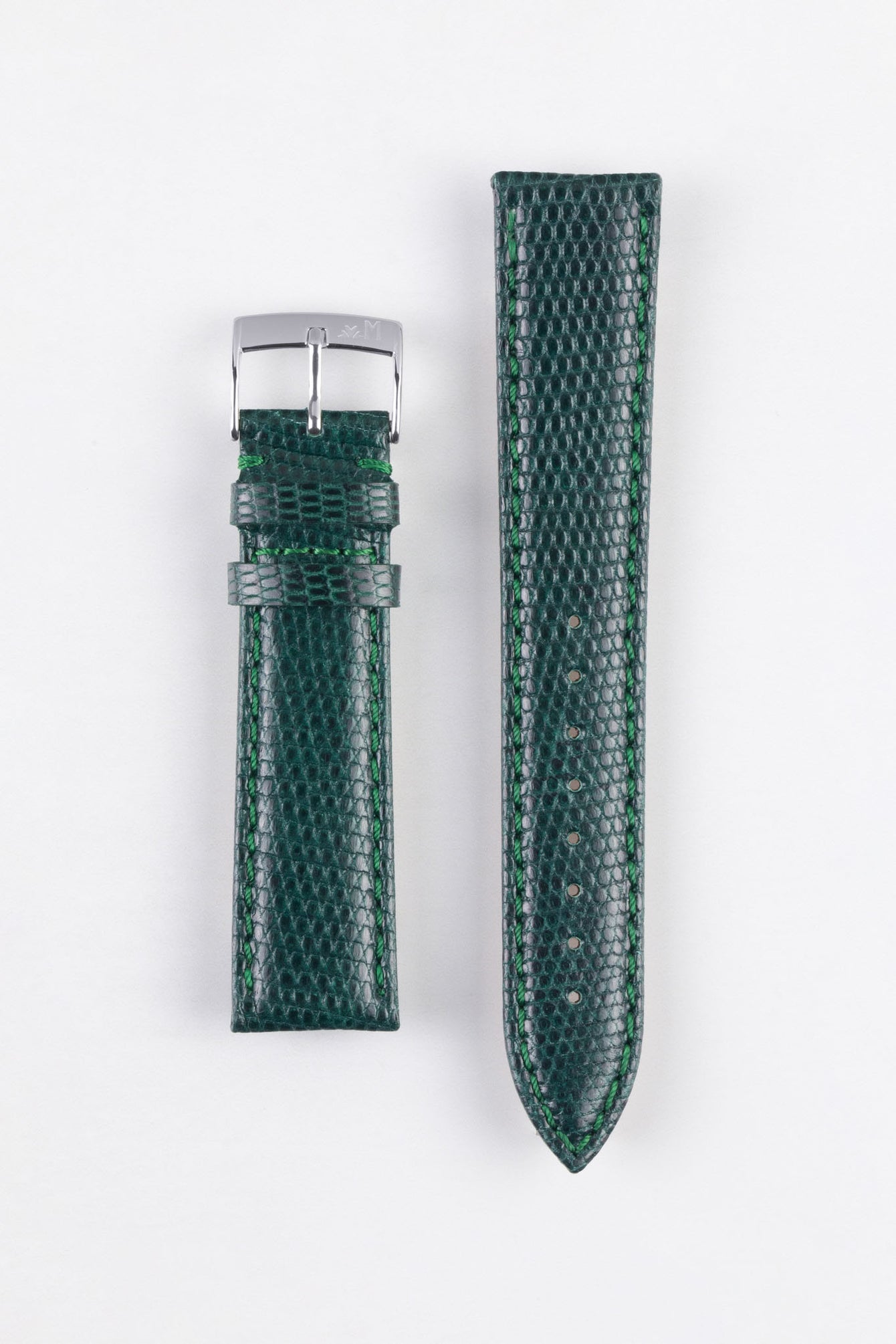 Morellato VIOLINO Genuine Lizard Skin Watch Strap in GREEN