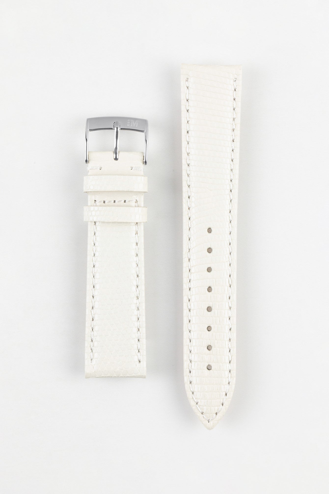 Morellato VIOLINO Genuine Lizard Skin Strap in WHITE