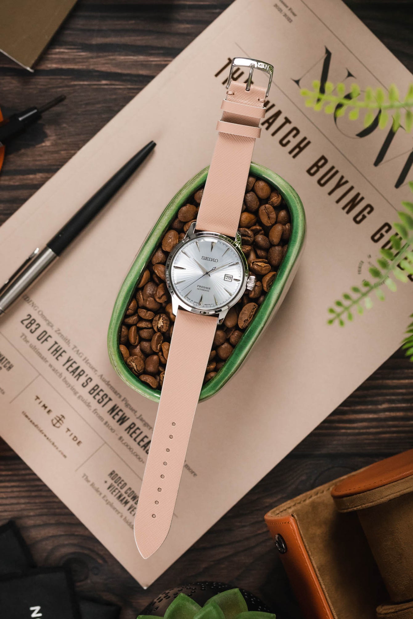 Morellato ZANTE Recycled Leather-Fibre Watch Strap in ROSE