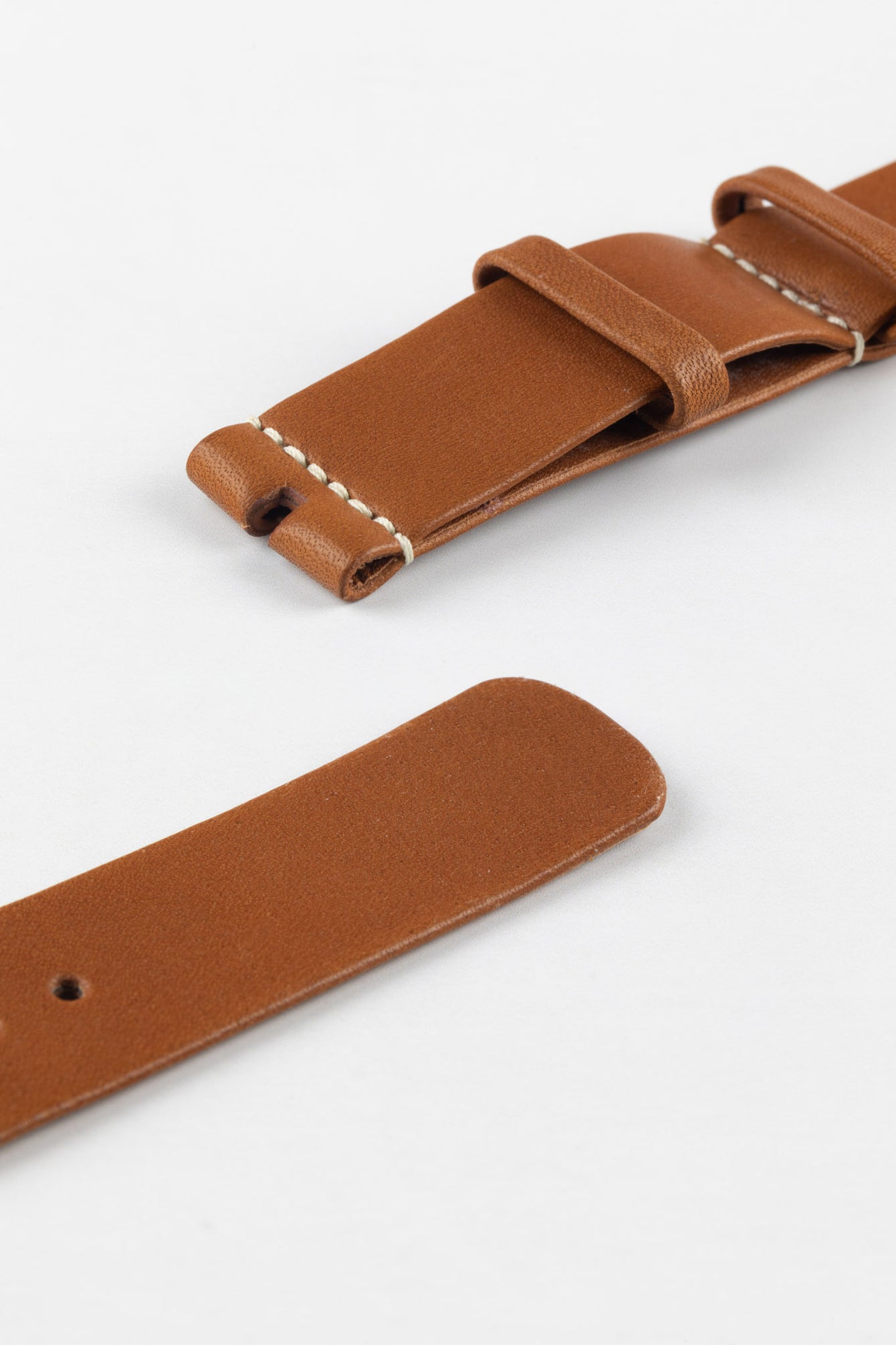 OMEGA Novonappa Leather One-Piece Watch Strap in GOLD BROWN