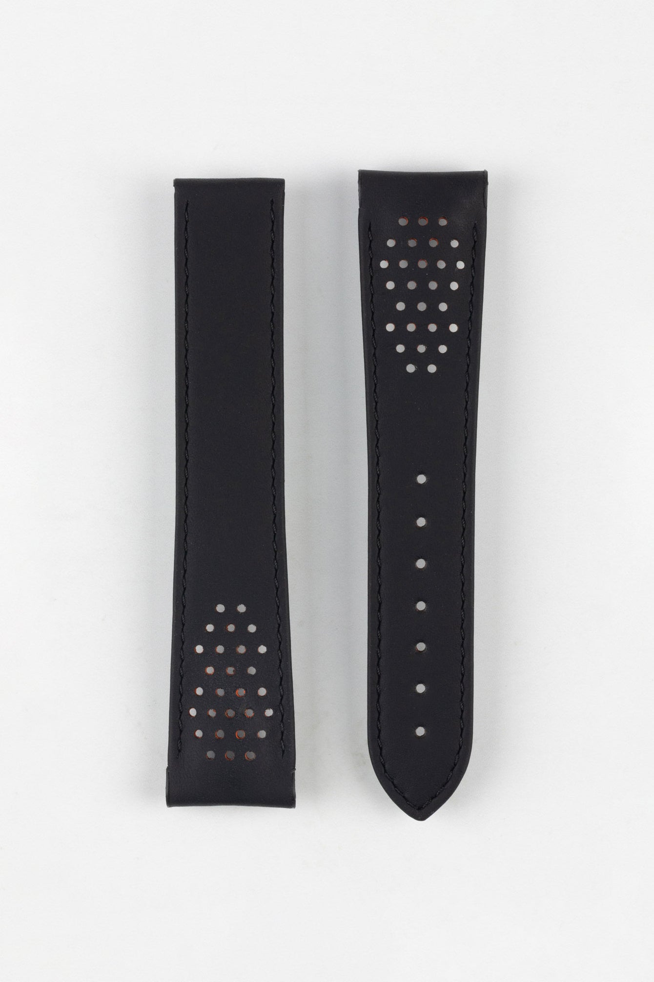 OMEGA Speedmaster Racing Leather Deployment Watch Strap in BLACK