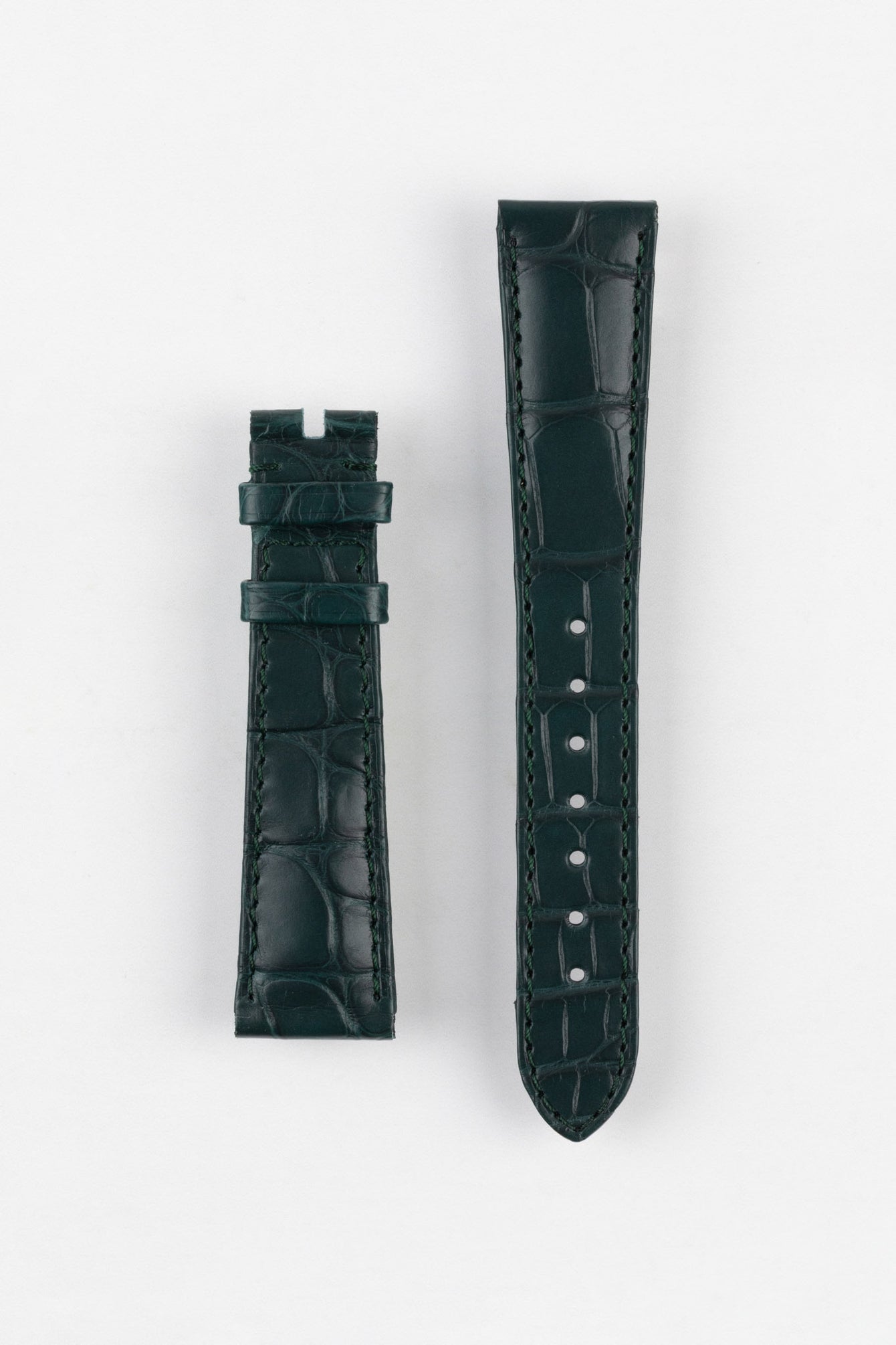 OMEGA Z016848 Genuine Alligator Low Profile 19mm Strap - GREEN