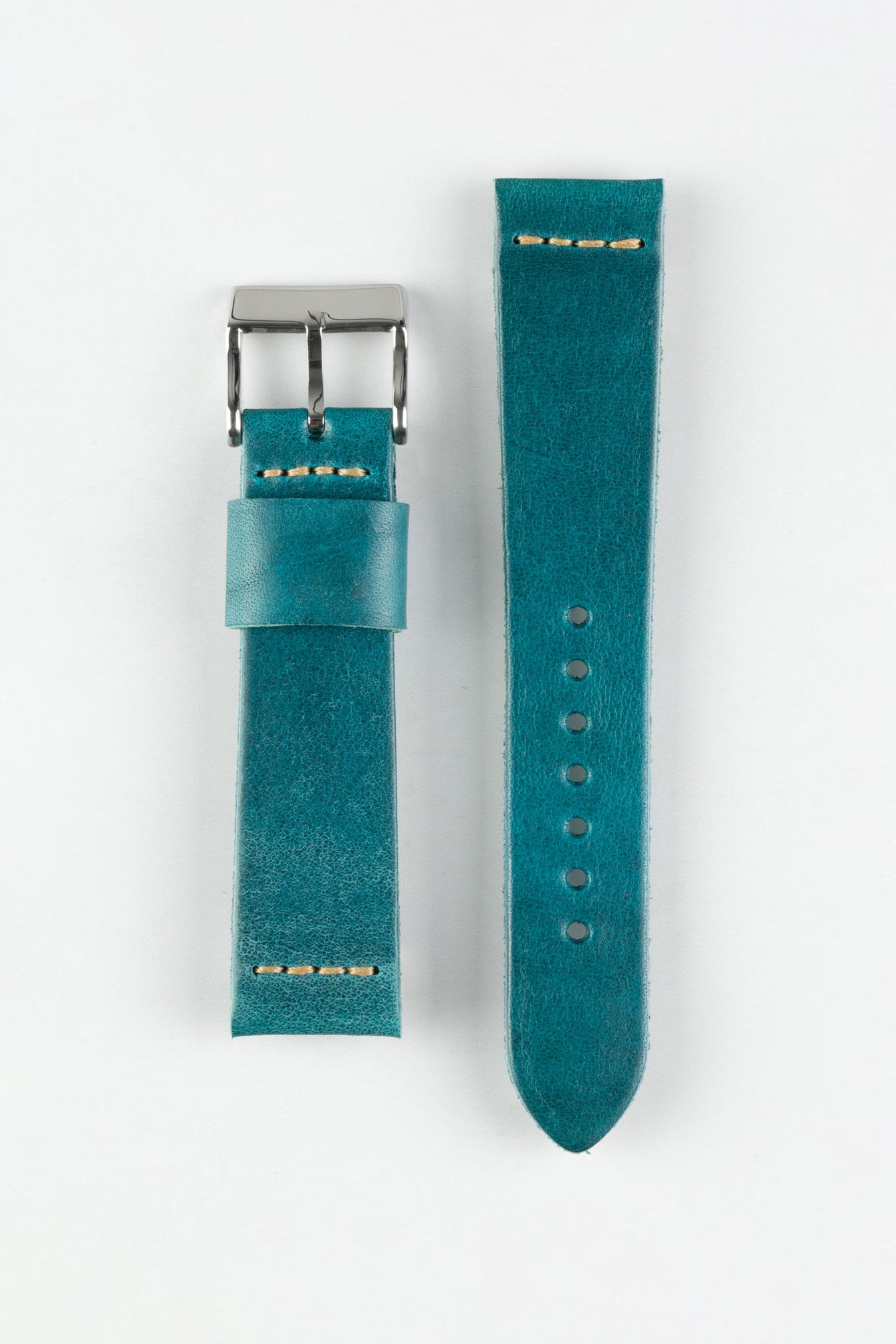 Pebro ARTISAN Leather Watch Strap in TURQUOISE