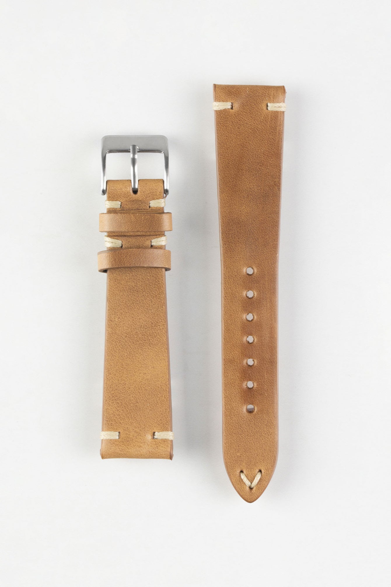 Pebro LEGACY Vintage Calfskin Leather Watch Strap in GOLD BROWN