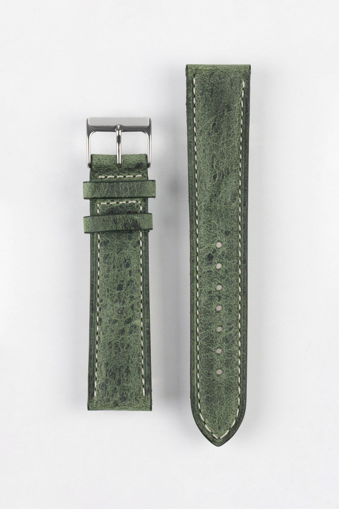 Pebro SAVANNAH Genuine Antelope Leather Watch Strap in GREEN