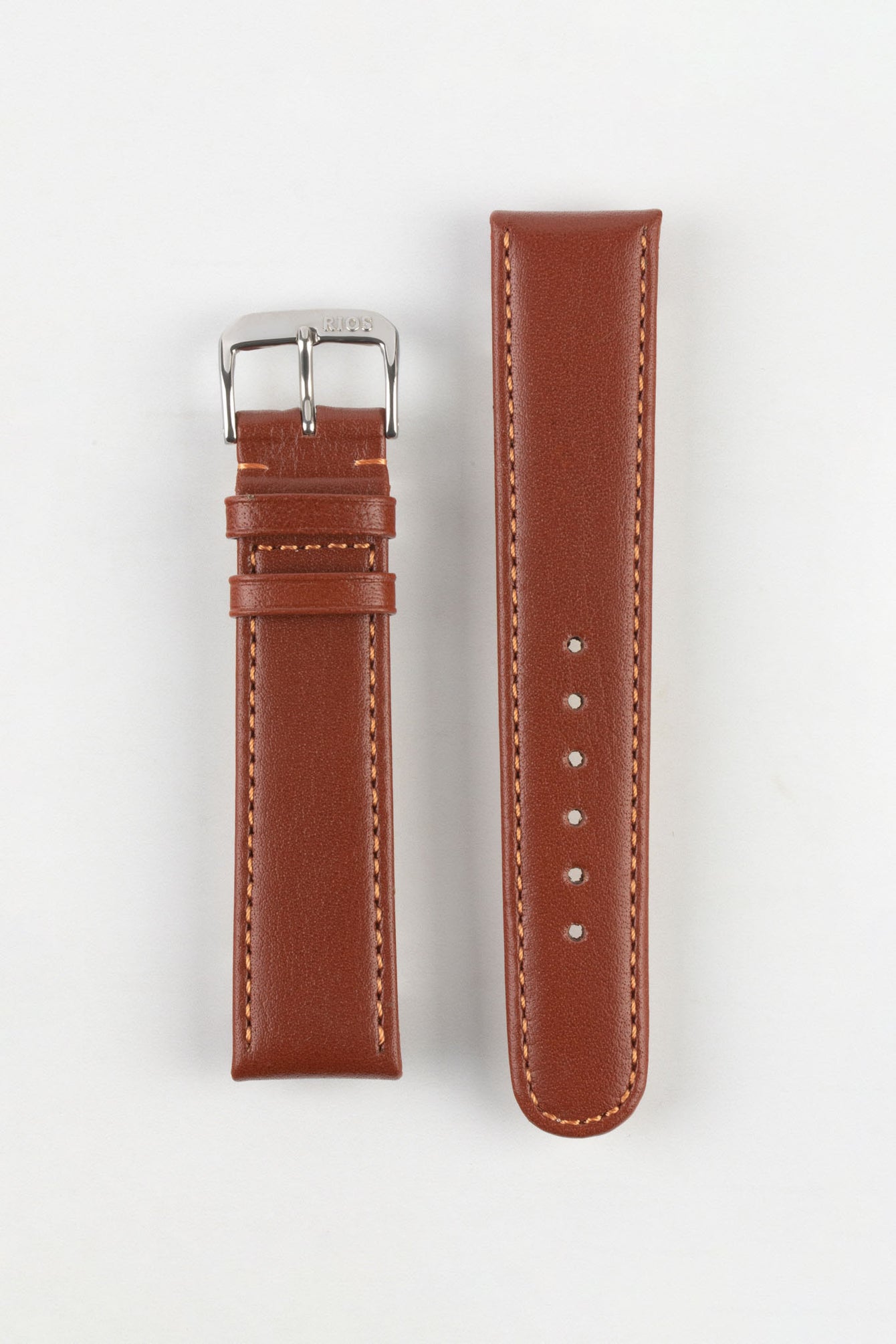 RIOS1931 ARIZONA Genuine Saddle Leather Hook-On Watch Strap in COGNAC