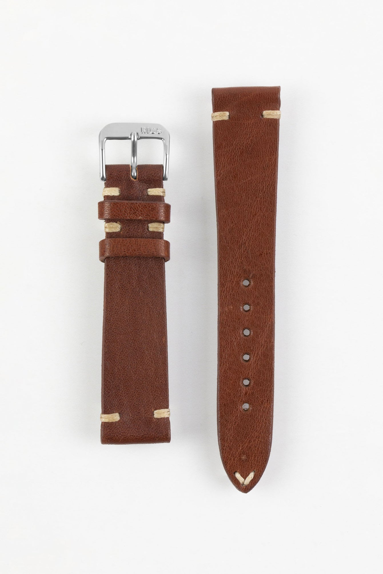 RIOS1931 BEDFORD Genuine Vintage Leather Watch Strap in MAHOGANY