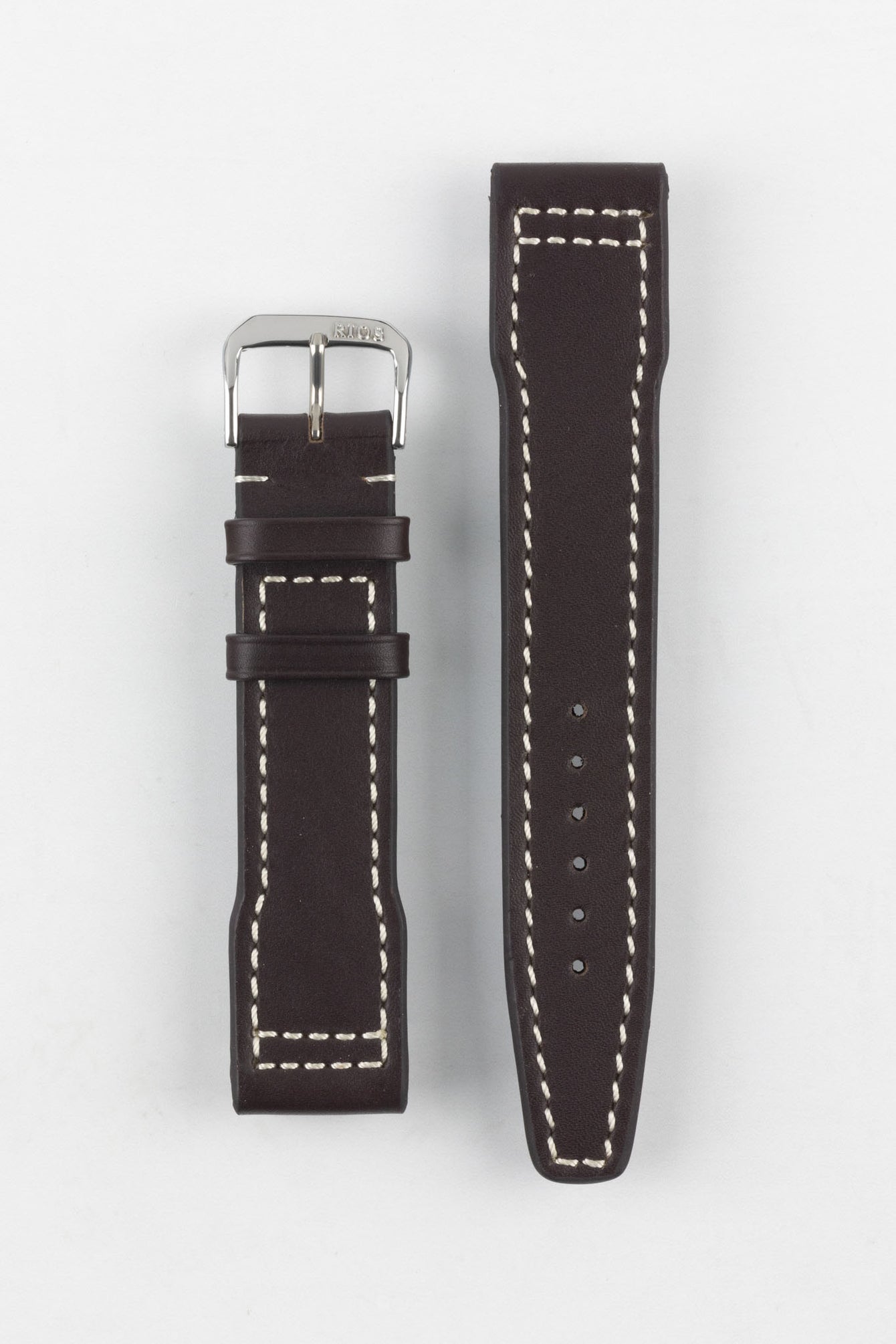 RIOS1931 BLIZZARD Genuine Calfskin Leather Watch Strap in Mocha