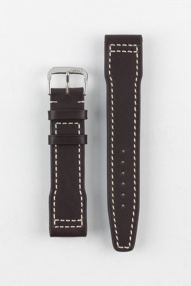 RIOS1931 BLIZZARD Genuine Calfskin Leather Watch Strap in Mocha