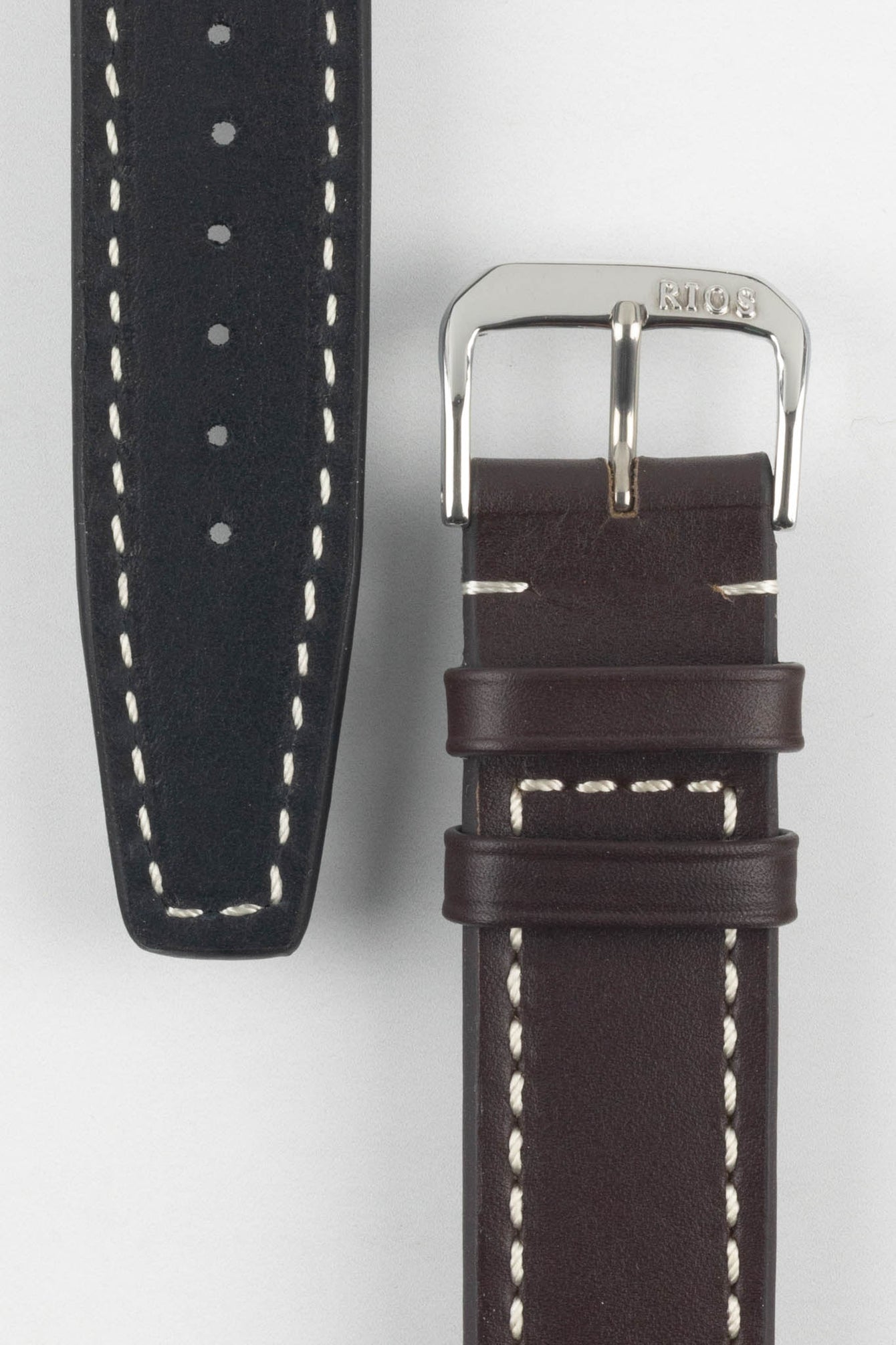 RIOS1931 BLIZZARD Genuine Calfskin Leather Watch Strap in Mocha