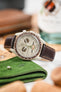 RIOS1931 CHICAGO Shell Cordovan Leather Watch Strap in MOCHA