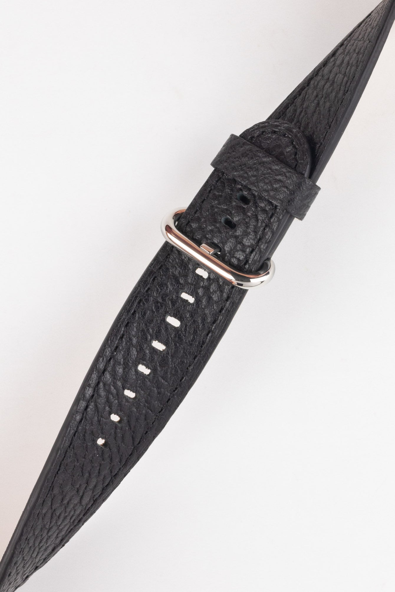 RIOS1931 CONNECT Buffalo Leather Watch Strap for 42 / 44 / 45mm / Ultra Apple Watch in BLACK