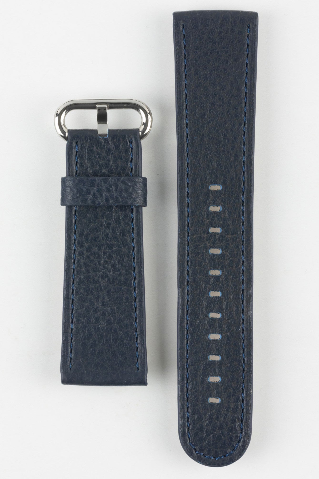 RIOS1931 CONNECT Buffalo Leather Watch Strap for 42 / 44 / 45mm / Ultra Apple Watch in OCEAN BLUE