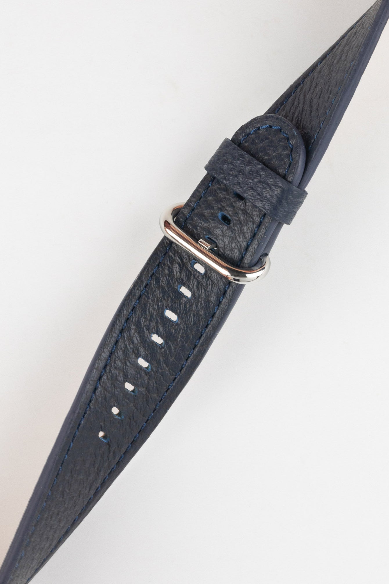 RIOS1931 CONNECT Buffalo Leather Watch Strap for 42 / 44 / 45mm / Ultra Apple Watch in OCEAN BLUE