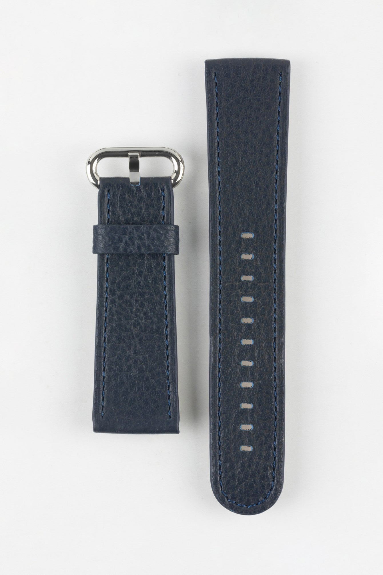 RIOS1931 CONNECT Buffalo Leather Watch Strap for 42 / 44 / 45mm / Ultra Apple Watch in OCEAN BLUE