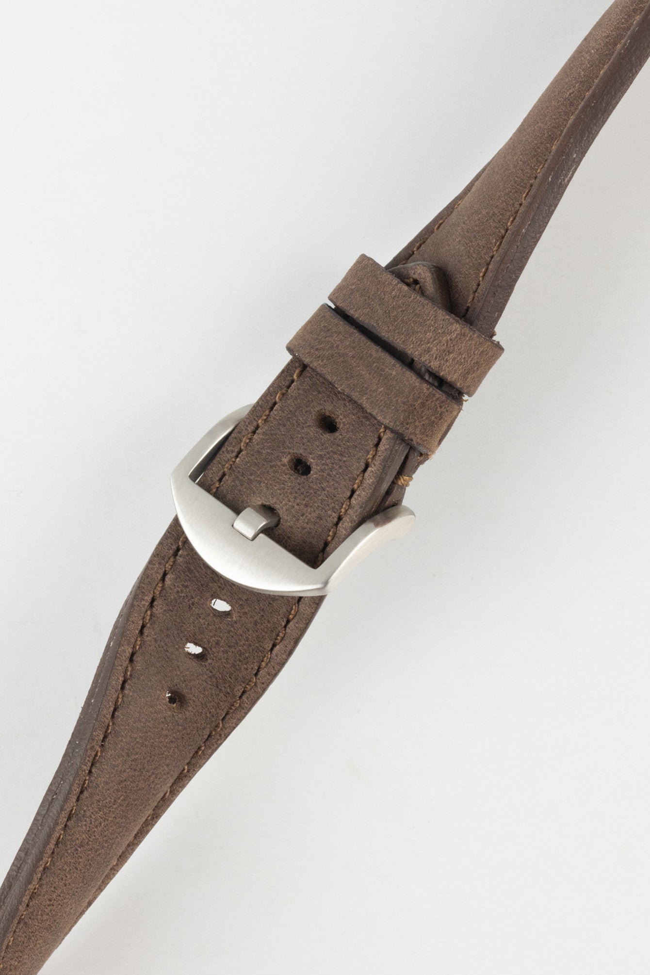 RIOS1931 DERBY Genuine Vintage Leather Watch Strap in MOCHA